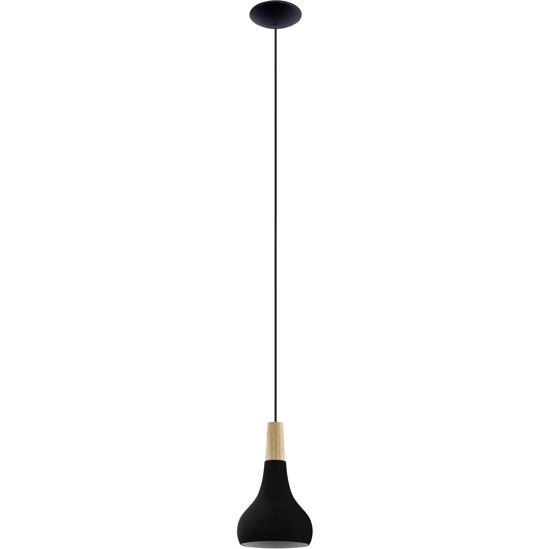 Eglo Pendellampe Sabinar Braun/schwarz Holz/Stahl B 18 cm