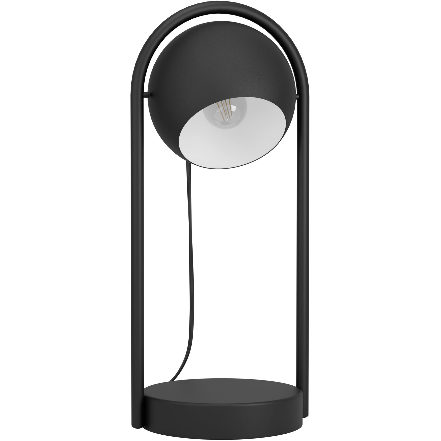 Eglo Tischlampe Murnia Schwarz/weiss Stahl H 43 cm