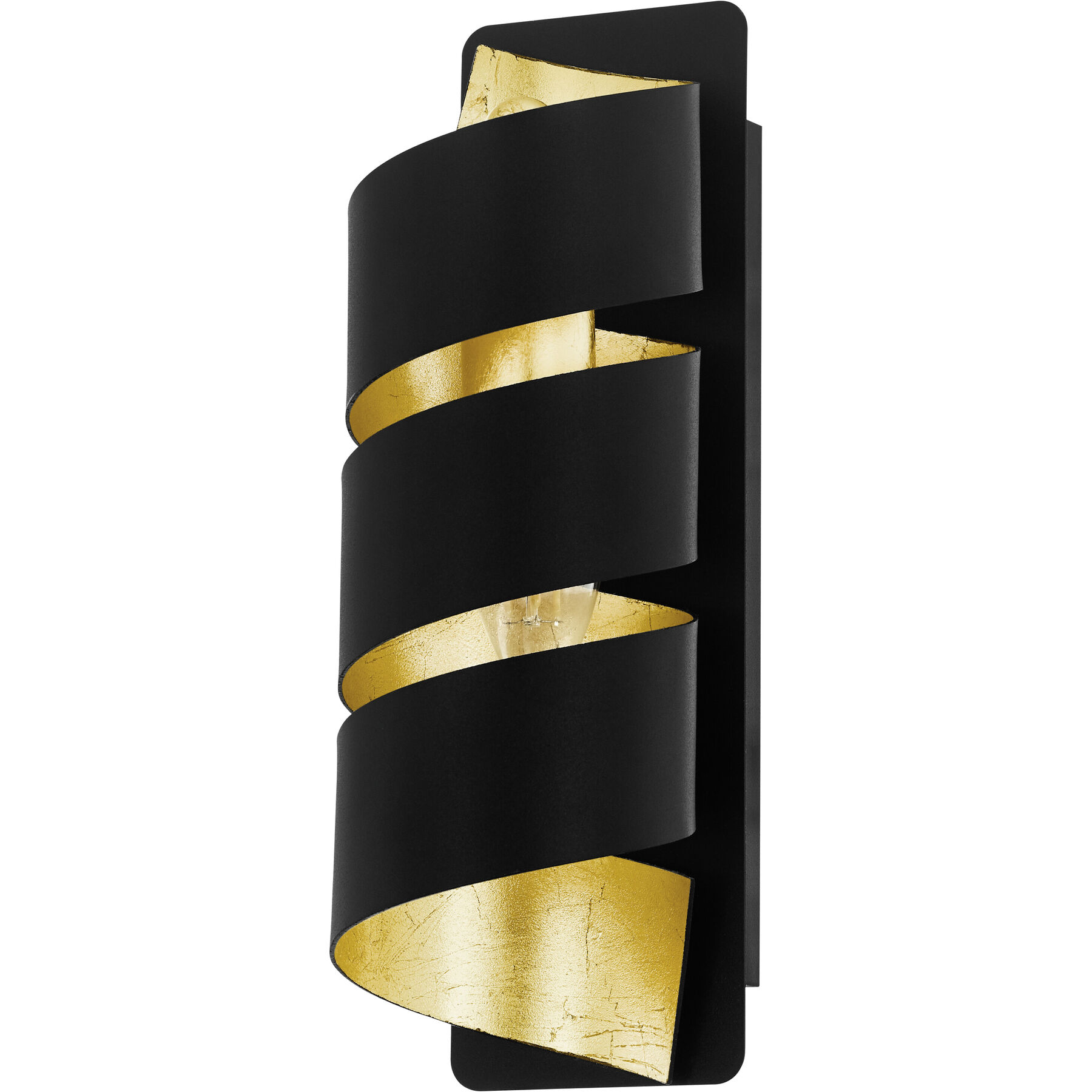 Eglo Wandlampe Elizondo Schwarz-gold Stahl B 11.5 cm