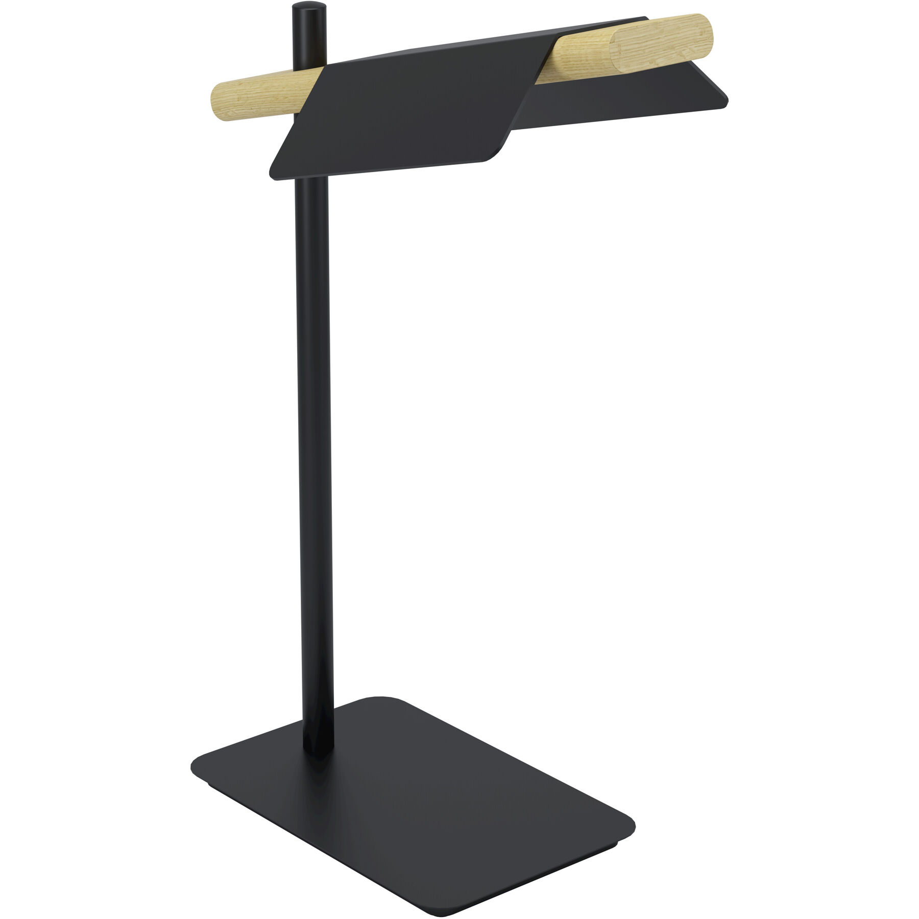 Eglo Tischlampe Ermua Schwarz, braun Holz/Stahl H 50.5 cm 480 lm - LED - Lichtfarbe: Warmweiss- LED Energiesparlampe