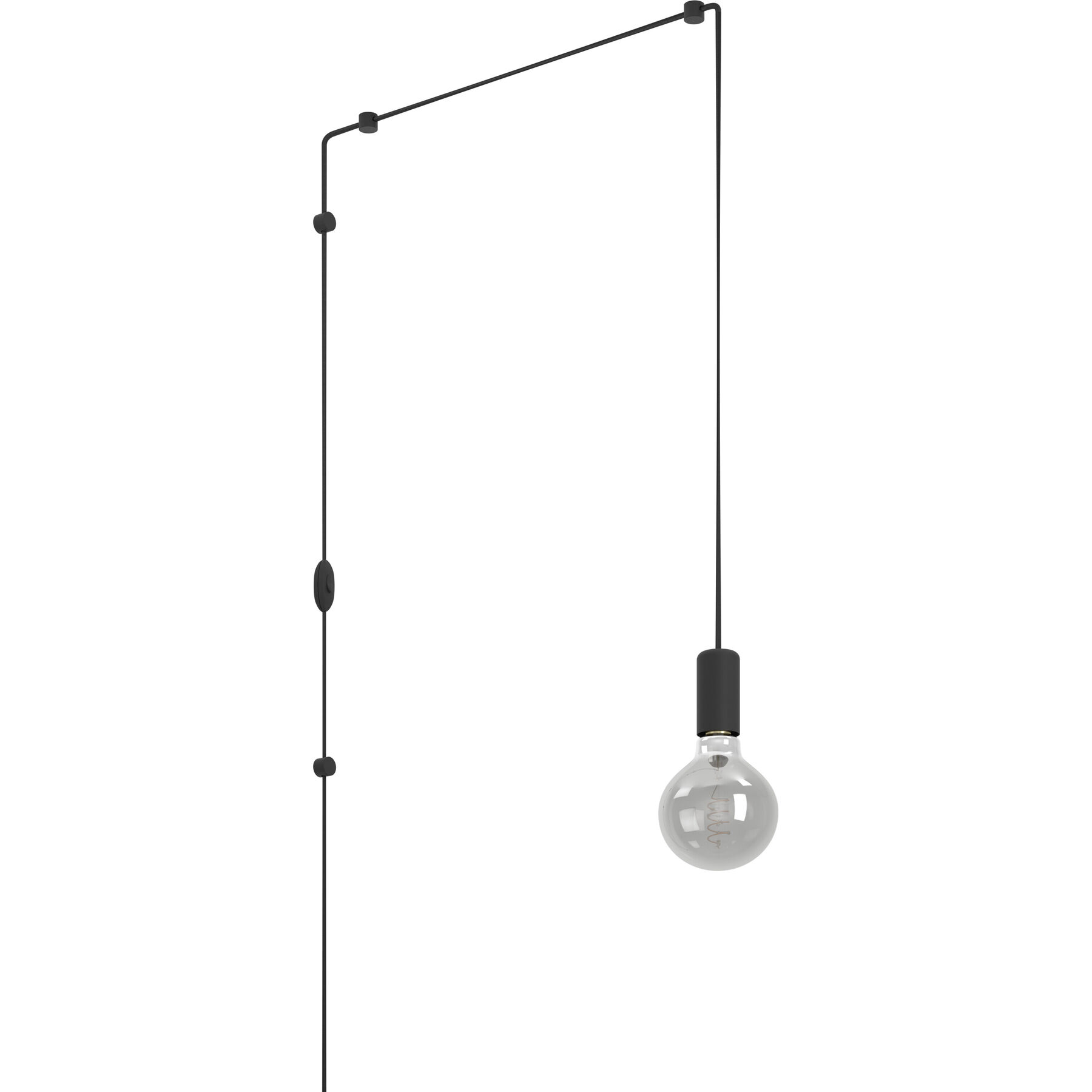 Eglo Pendellampe Pinetina Schwarz Stahl B 40 cm