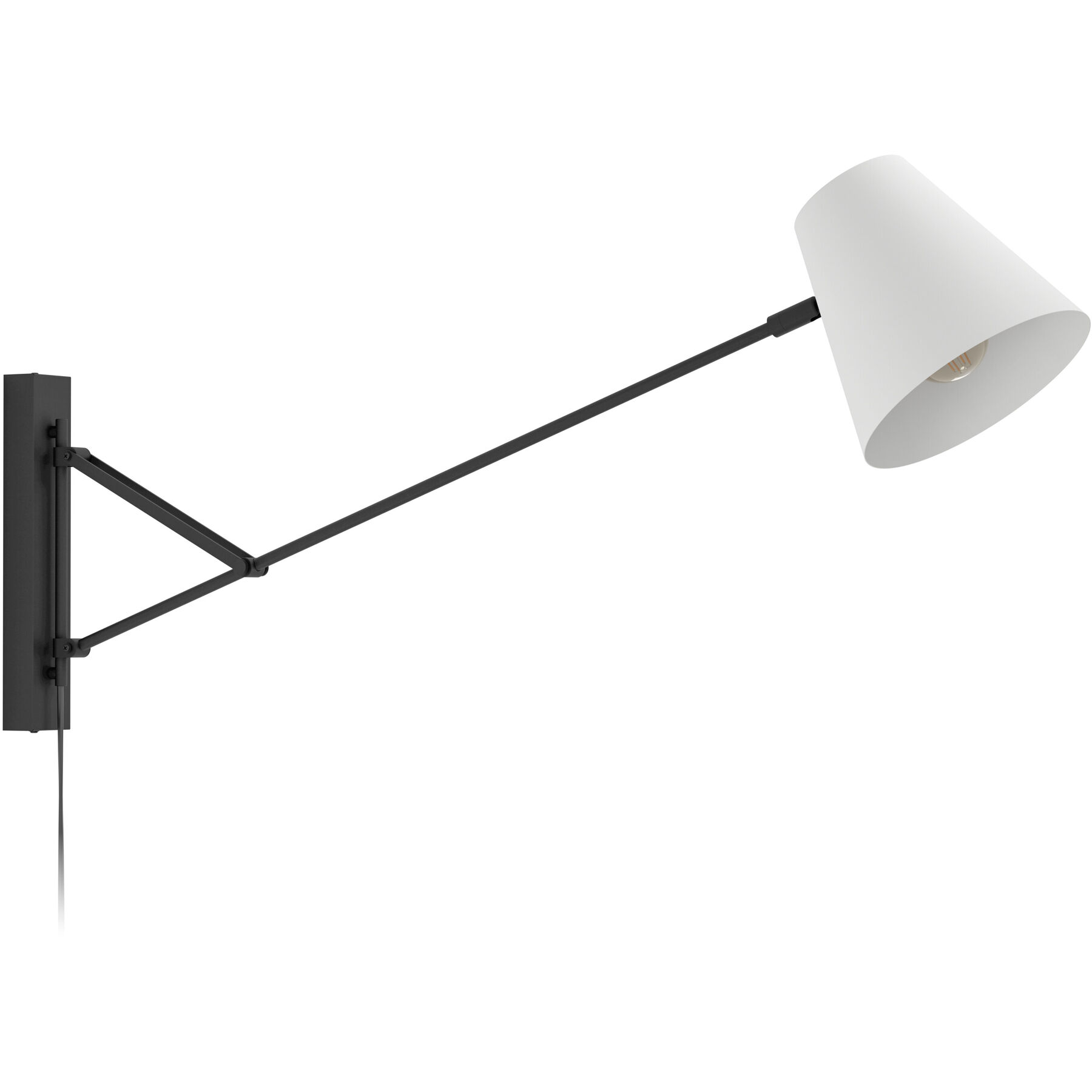 Eglo Wandlampe Forcadet Schwarz/grau Stahl B 90.5 cm