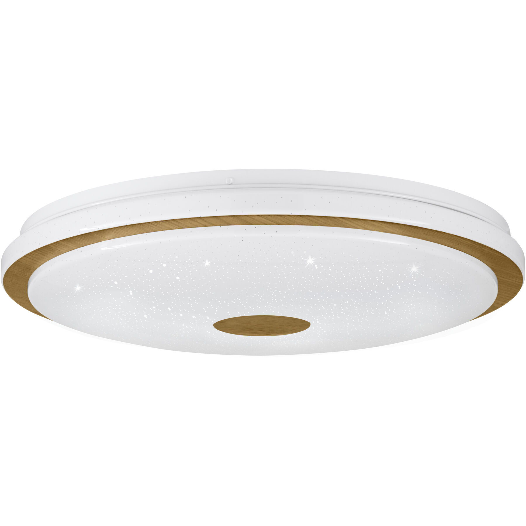 Eglo Deckenlampe Lanciano 1 Weiss/braun Holz/Stahl 4000 lm Dimmbar B 48 cm - LED - Lichtfarbe: Warmweiss - Tageslichtweiss- LED Energiesparlampe