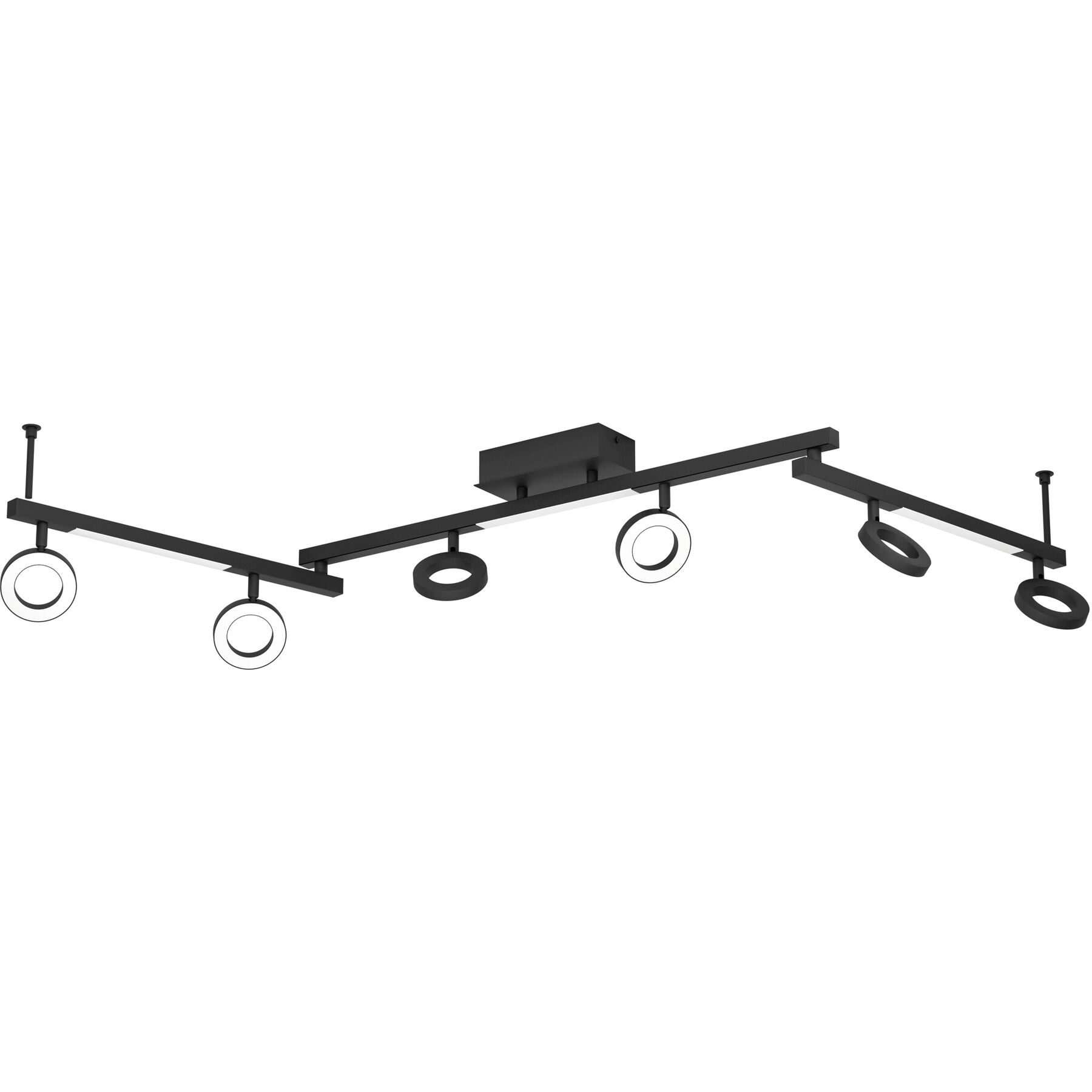Eglo Spot Cardillio 1 Schwarz Aluminium/Stahl B 8.5 cm - LED - Lichtfarbe: Warmweiss - LED Energiesparlampen
