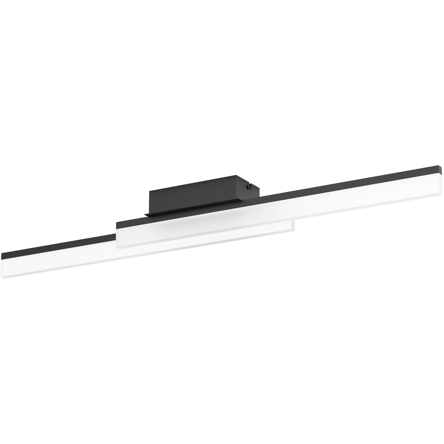 Eglo Deckenlampe Palmital Schwarz Aluminium/Stahl 2700 lm B 10 cm - LED - Lichtfarbe: Warmweiss- LED Energiesparlampe