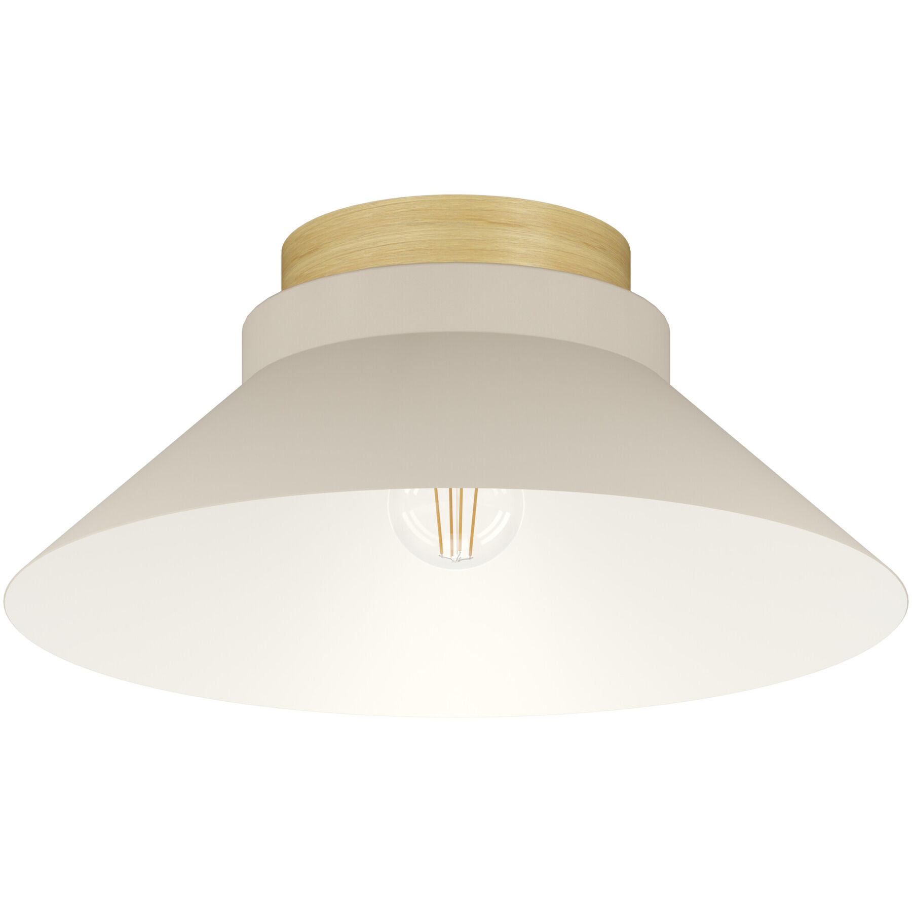 Eglo Deckenlampe Moharras Braun Holz B 40 cm