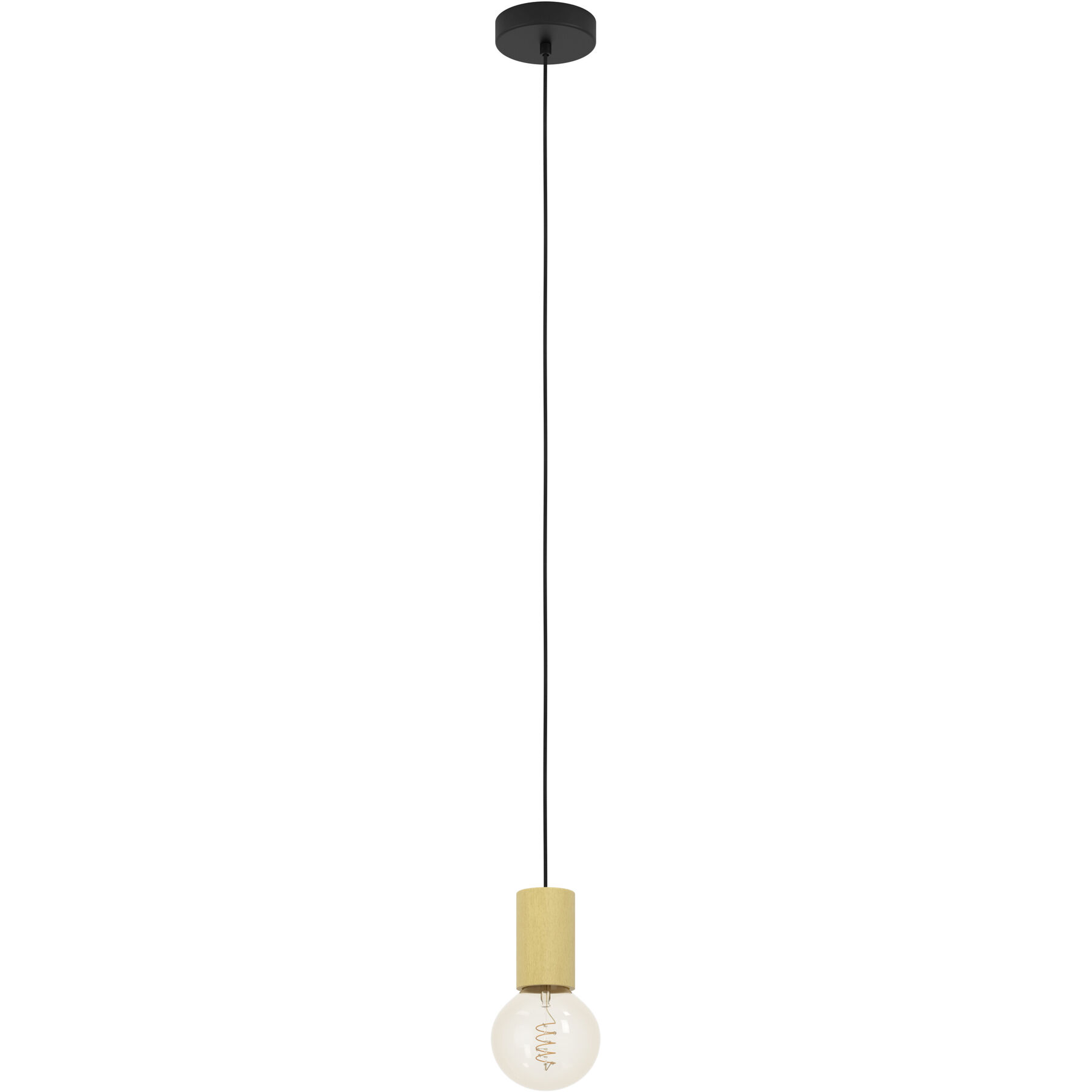 Eglo Pendellampe Pozueta 1 Braun/schwarz Holz/Stahl B 6.5 cm