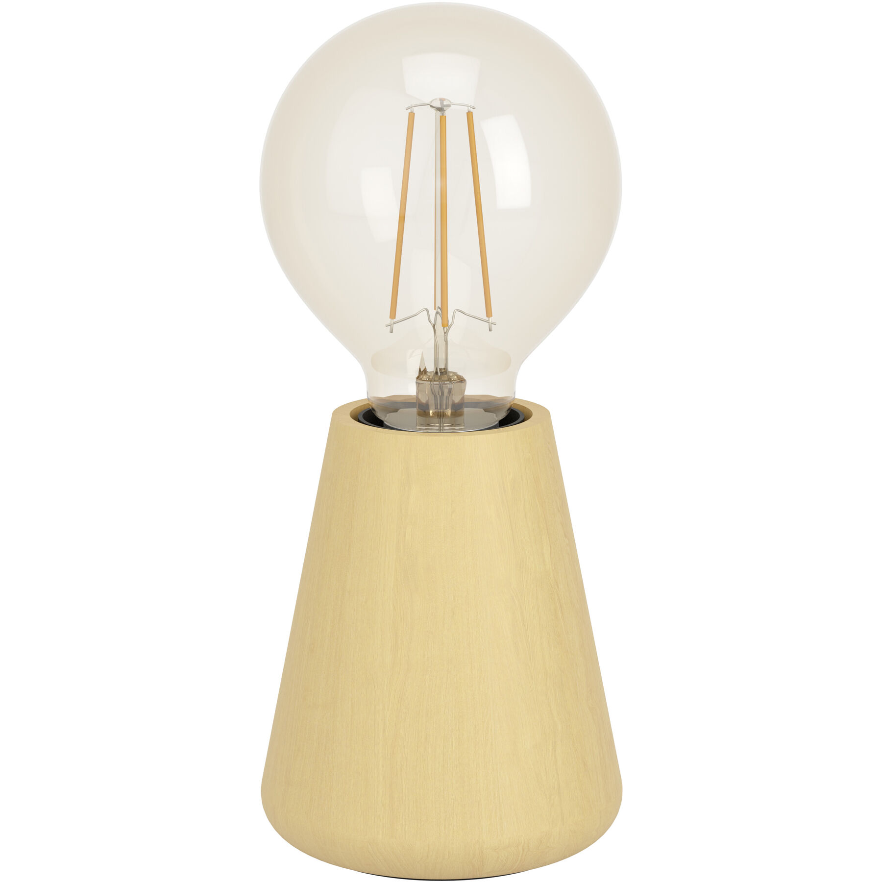 Eglo Tischlampe Asby Hellbraun Holz H 10 cm
