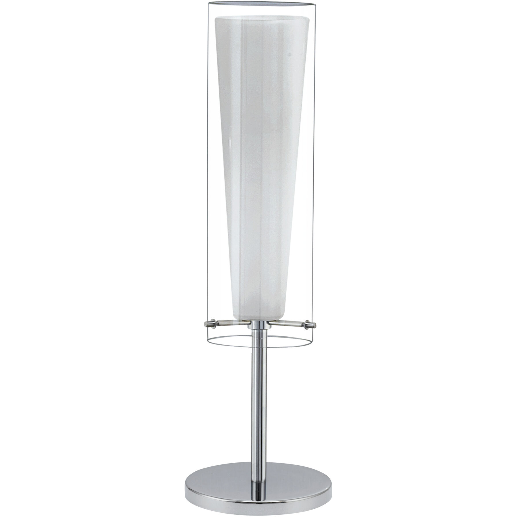 Eglo Tischlampe Pinto Chrom Stahl H 50 cm
