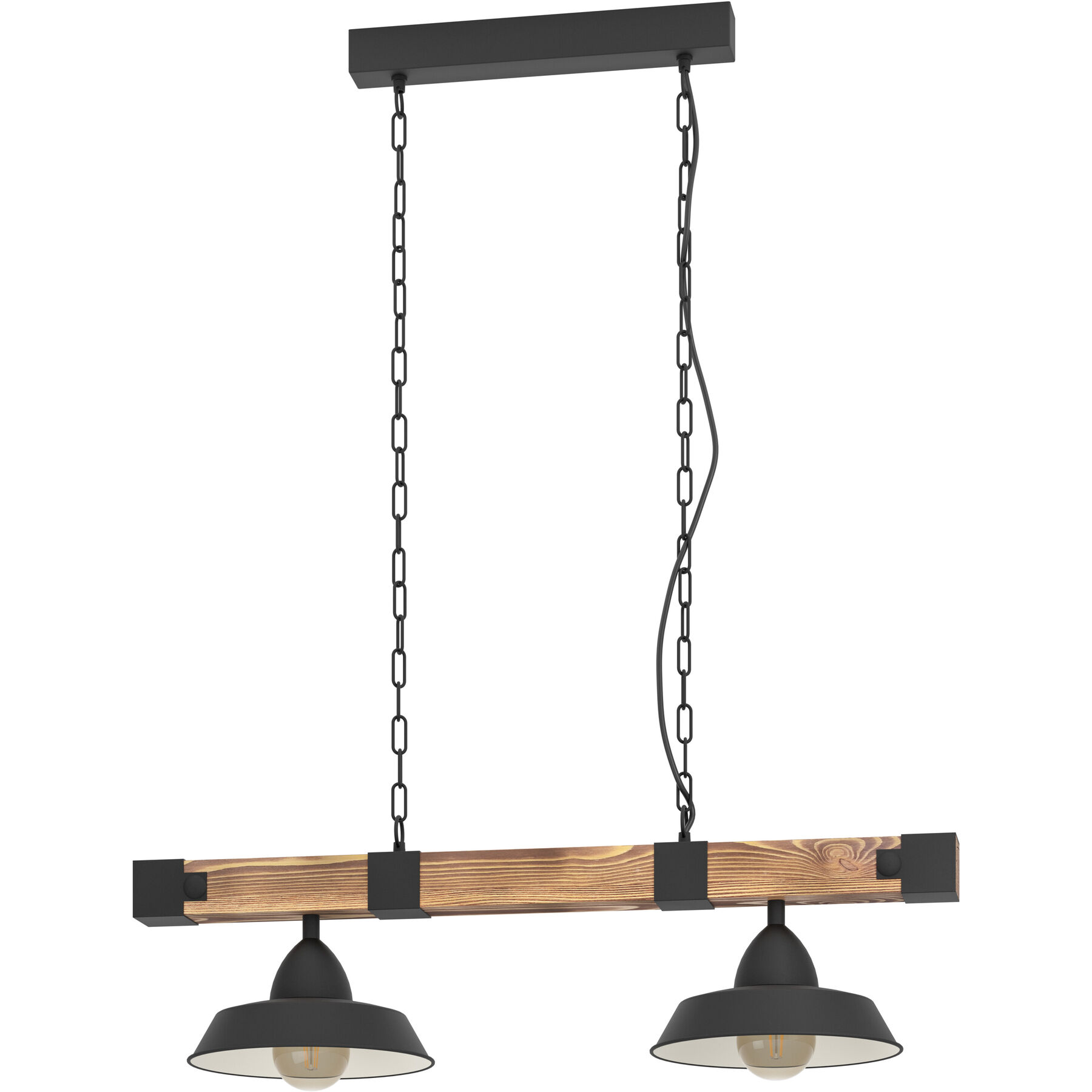 Eglo Pendellampe Oldbury Braun/schwarz Holz/Stahl B 26 cm