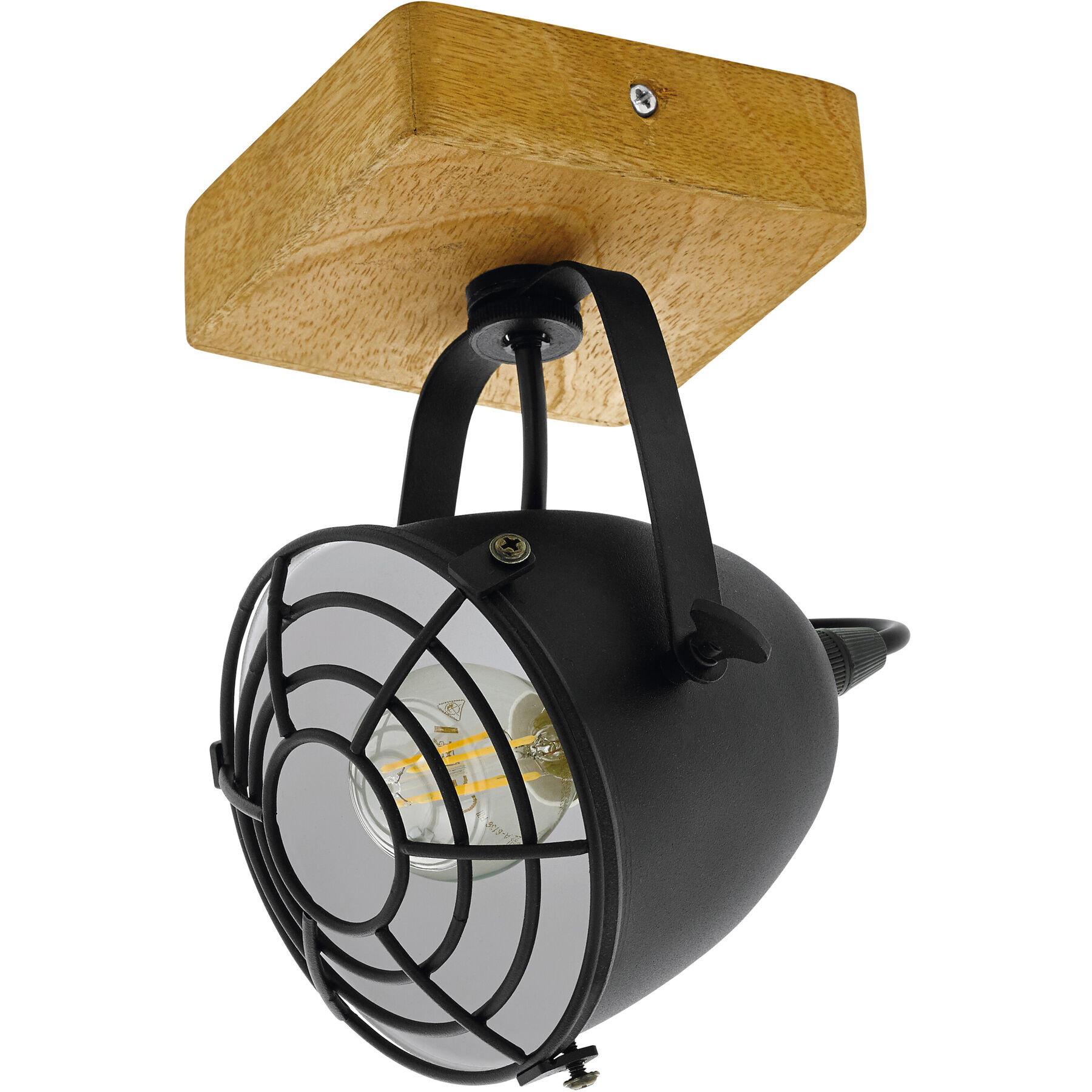 Eglo Spot Gatebeck Natur Holz B 11 cm