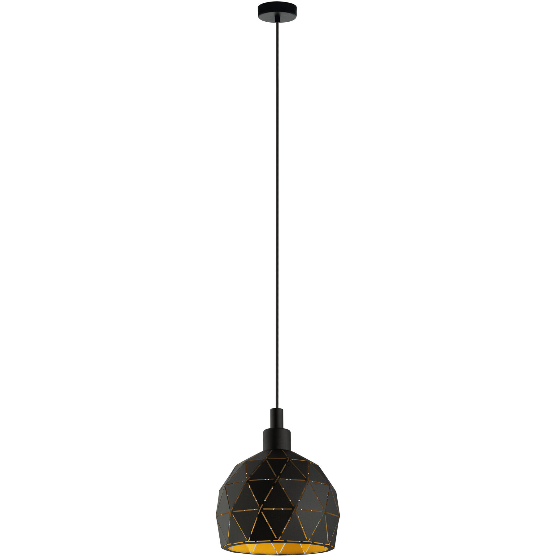 Eglo Pendellampe Roccaforte Schwarz-gold Stahl B 17 cm