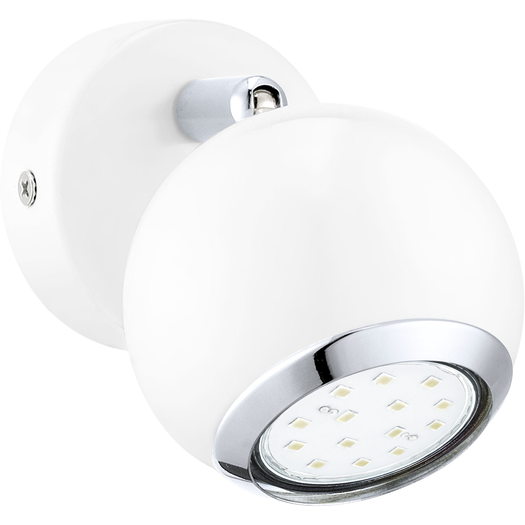 Eglo Spot Bimeda Weiss, chrom Stahl B 13 cm - Lichtfarbe: Warmweiss