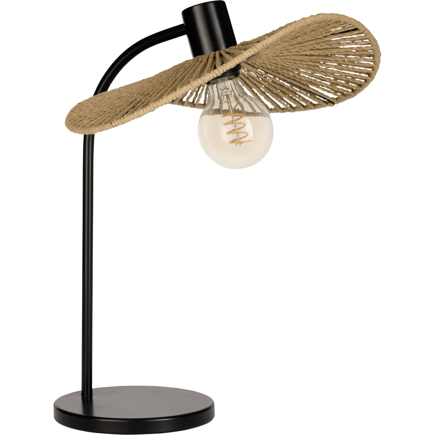 Eglo Tischlampe Siruela Schwarz Stahl H 46.5 cm
