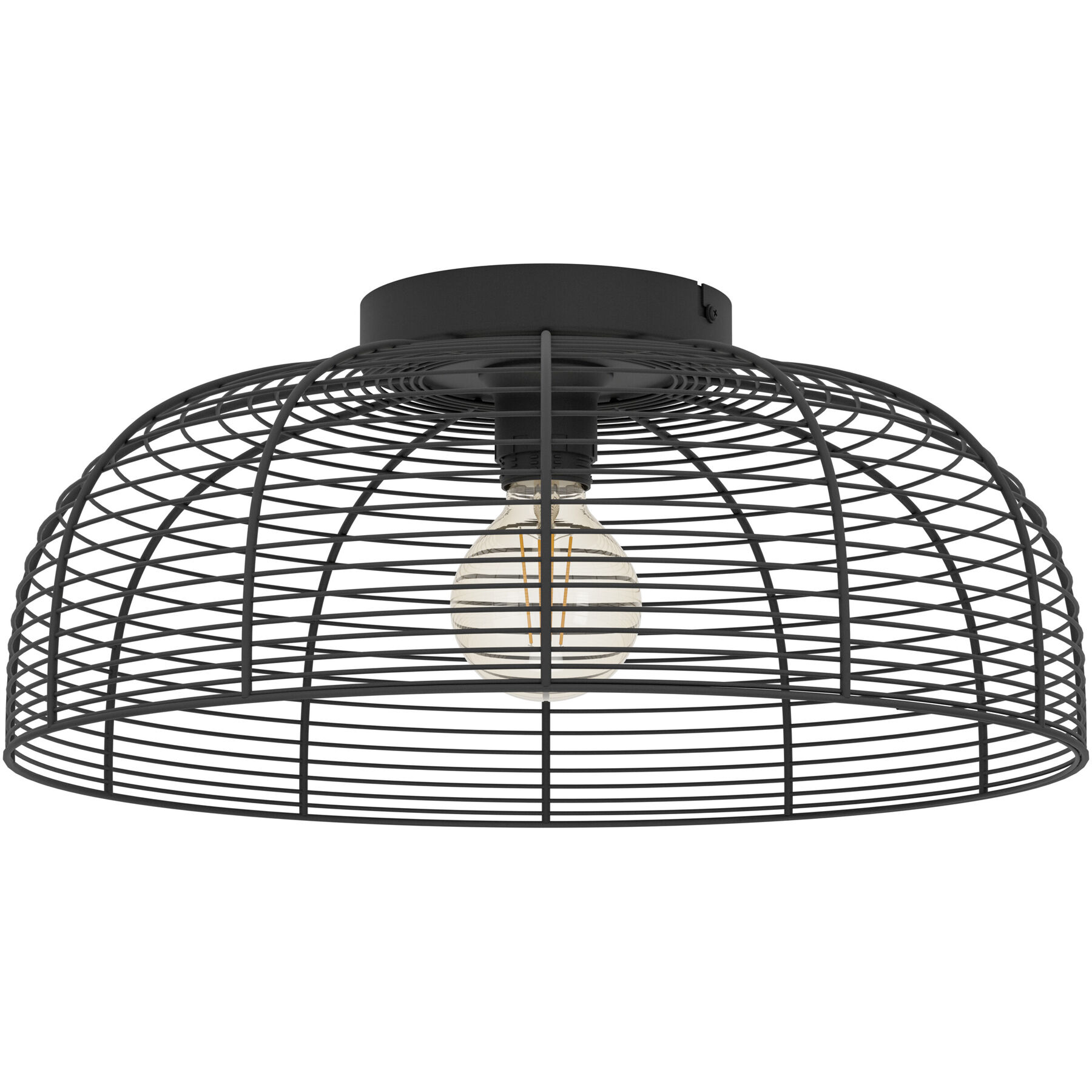 Eglo Deckenlampe Rinroe Schwarz Stahl B 45 cm