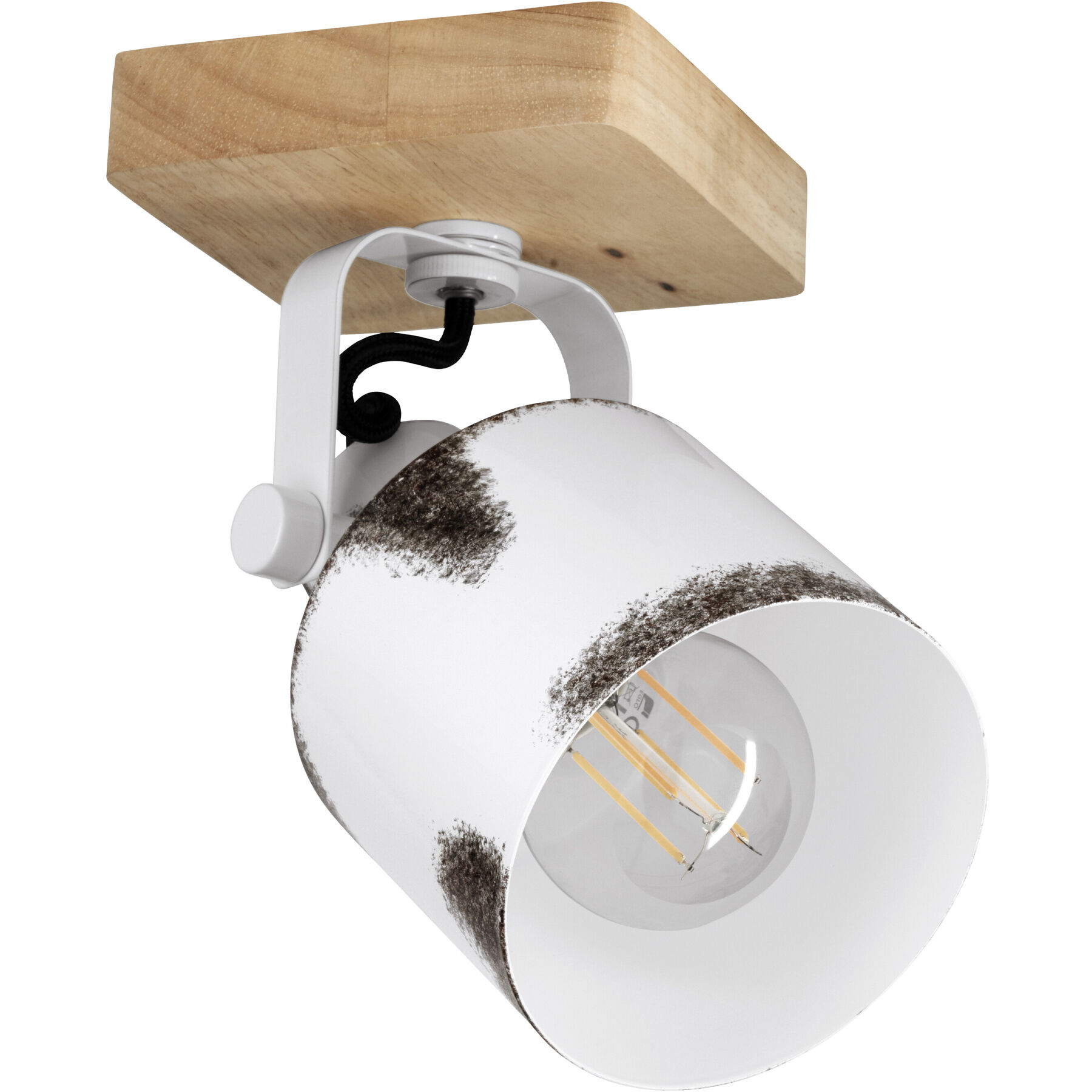 Eglo Spot Kilburn Braun Holz B 16 cm