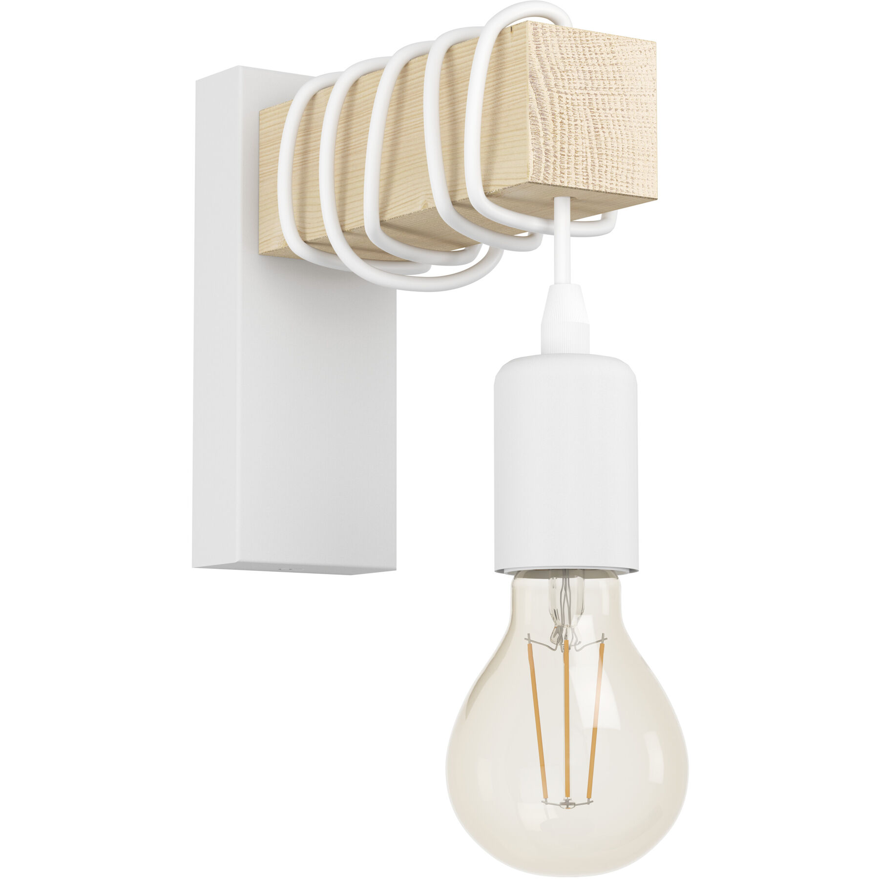 Eglo Wandlampe Townshend Weiss Stahl B 18.5 cm