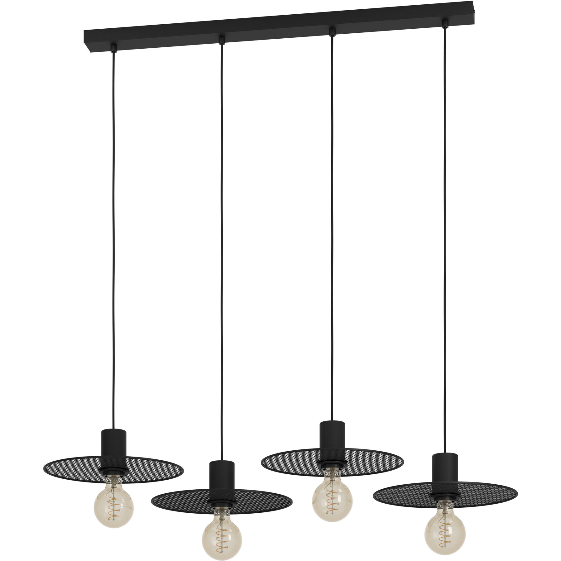 Eglo Pendellampe Ikeston Schwarz Stahl B 28 cm