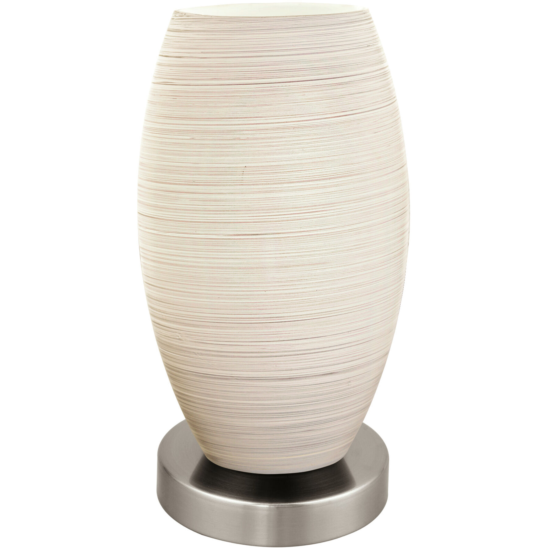 Eglo Tischlampe Batista 3 Nickel matt Stahl H 22.5 cm