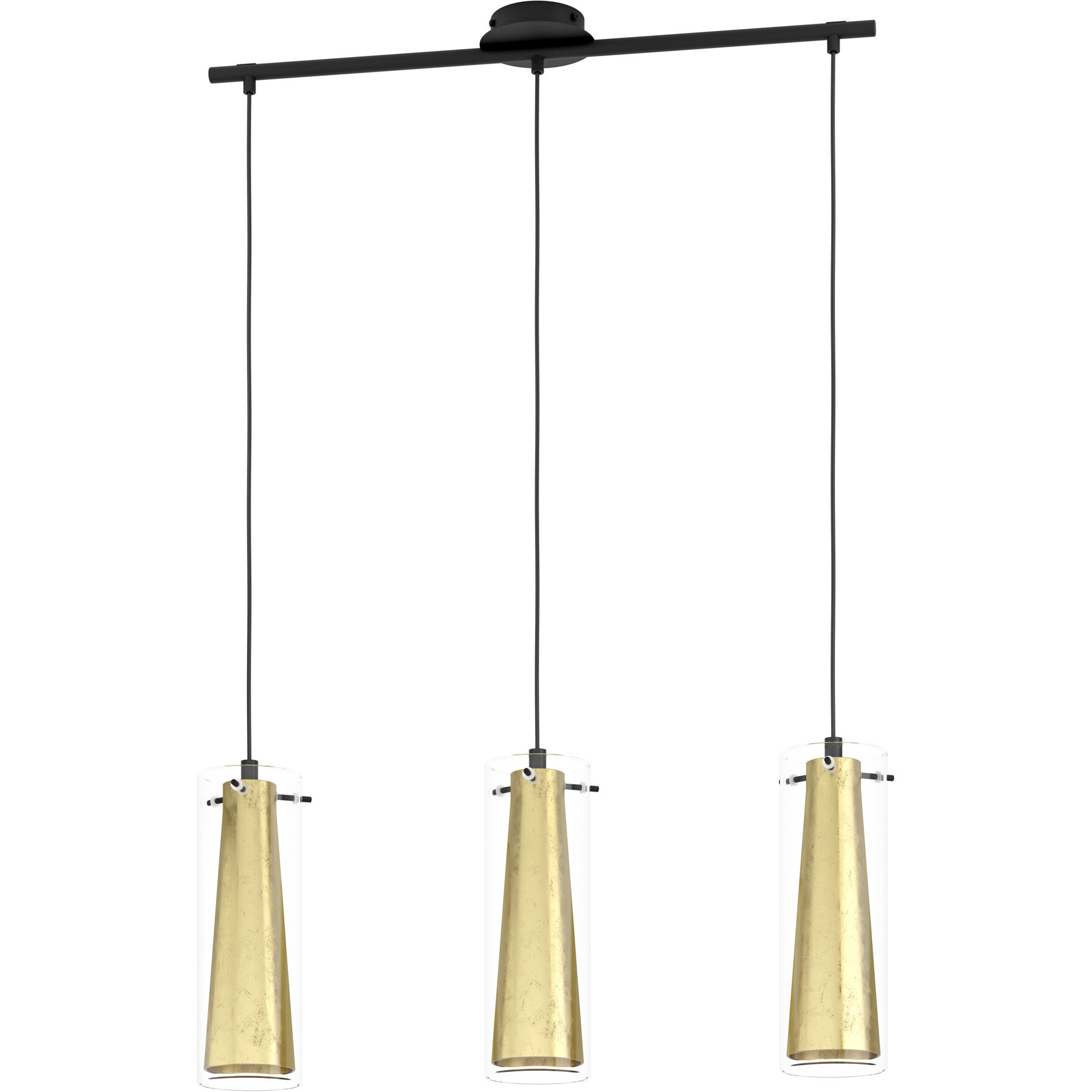 Eglo Pendellampe Pinto Gold Schwarz Stahl B 11 cm