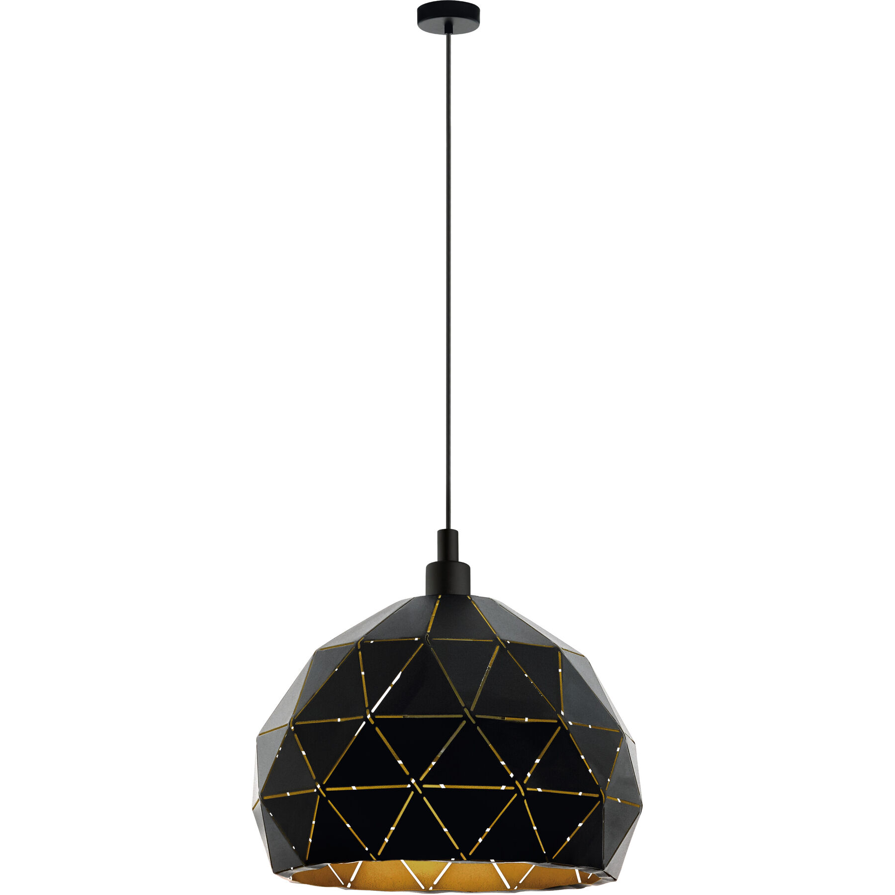 Eglo Pendellampe Roccaforte Schwarz-gold Stahl B 40 cm