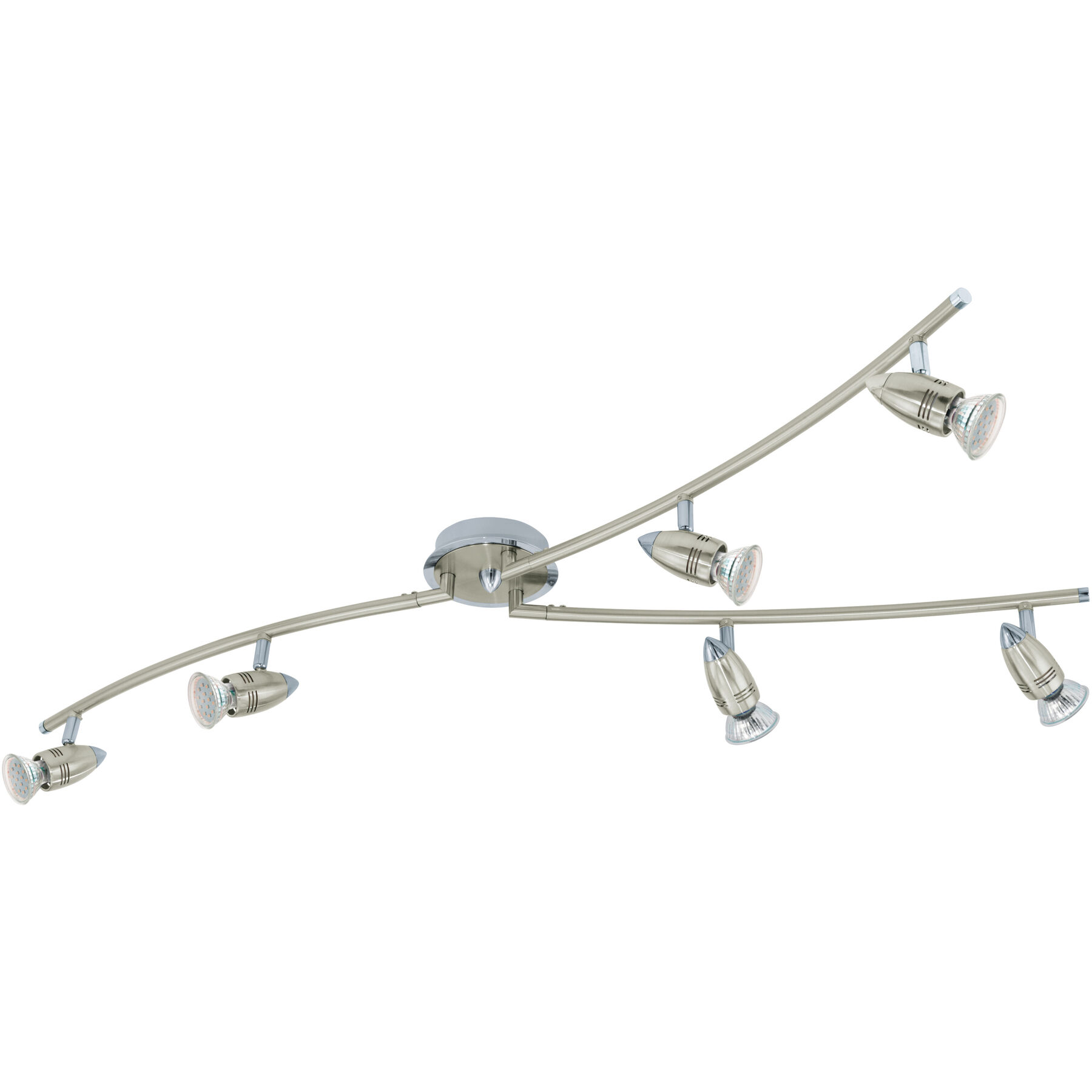 Eglo Spot Magnum-LED Nickel-matt, chrom Stahl B 57.7 cm - Lichtfarbe: Warmweiss