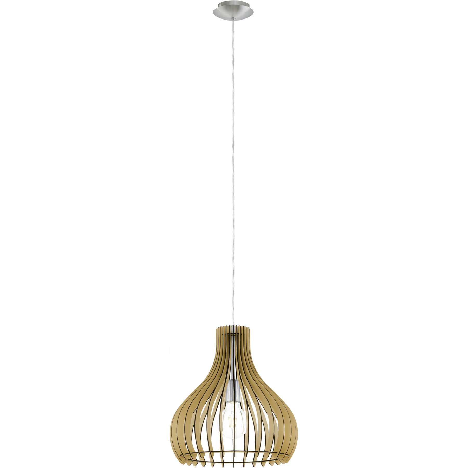 Eglo Pendellampe Tindori Nickel matt Stahl B 38 cm