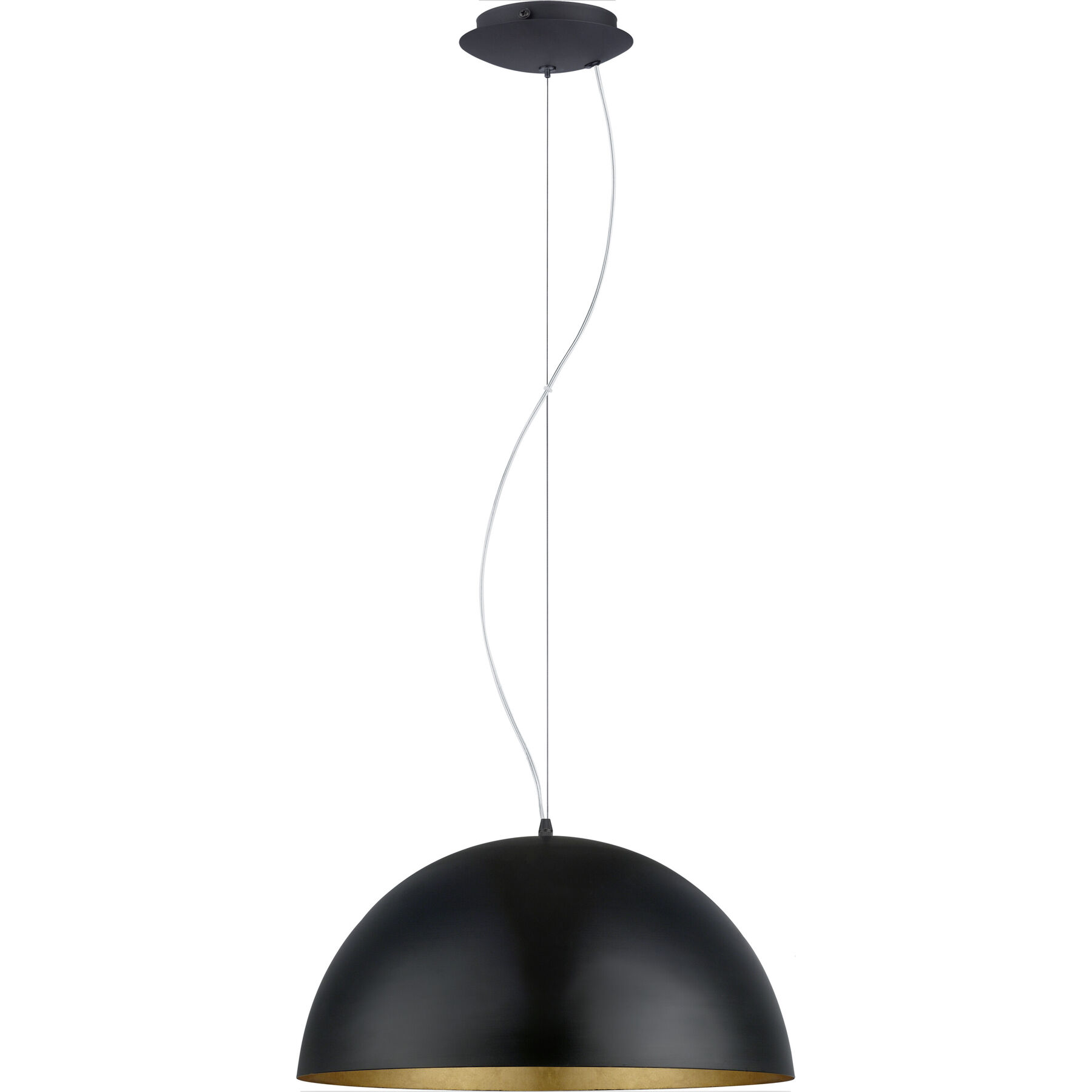 Eglo Pendellampe Gaetano 1 Schwarz-gold Stahl B 53 cm