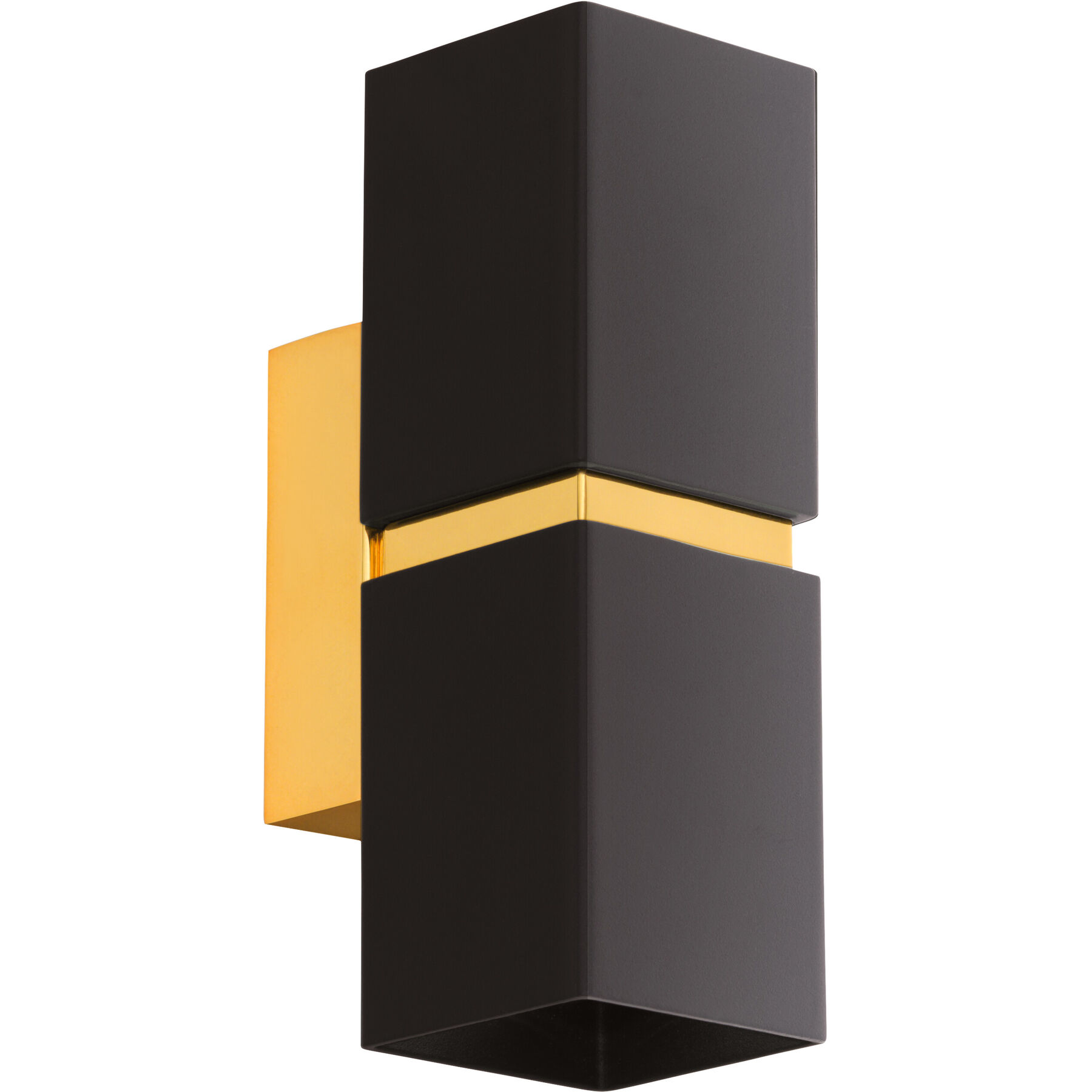 Eglo Wandlampe Passa Schwarz, gold Stahl B 8.5 cm