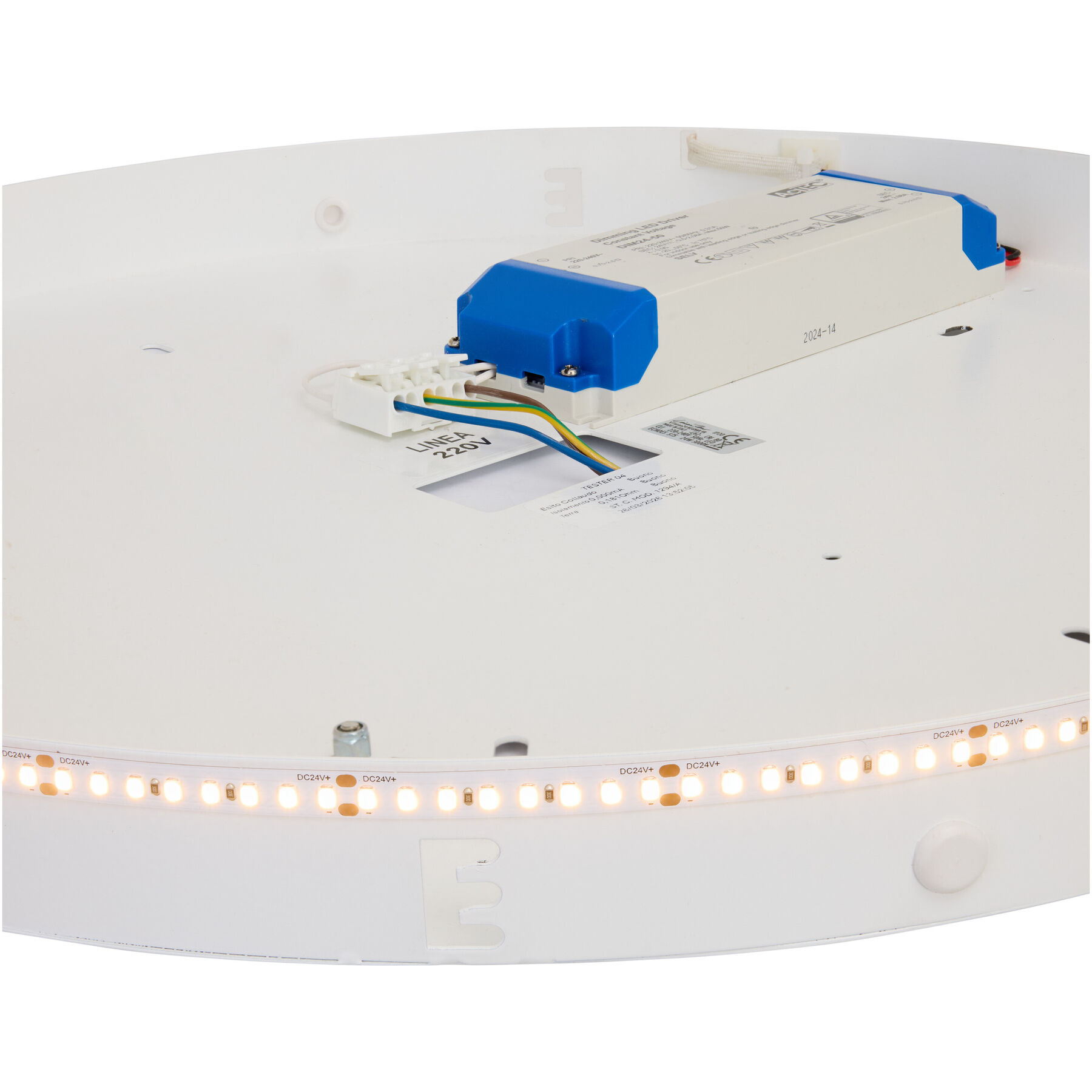 Basis Echoes Metall weiss D: 49.5cm, 24W LED - LED - Lichtfarbe: Warmweiss- LED Energiesparlampe