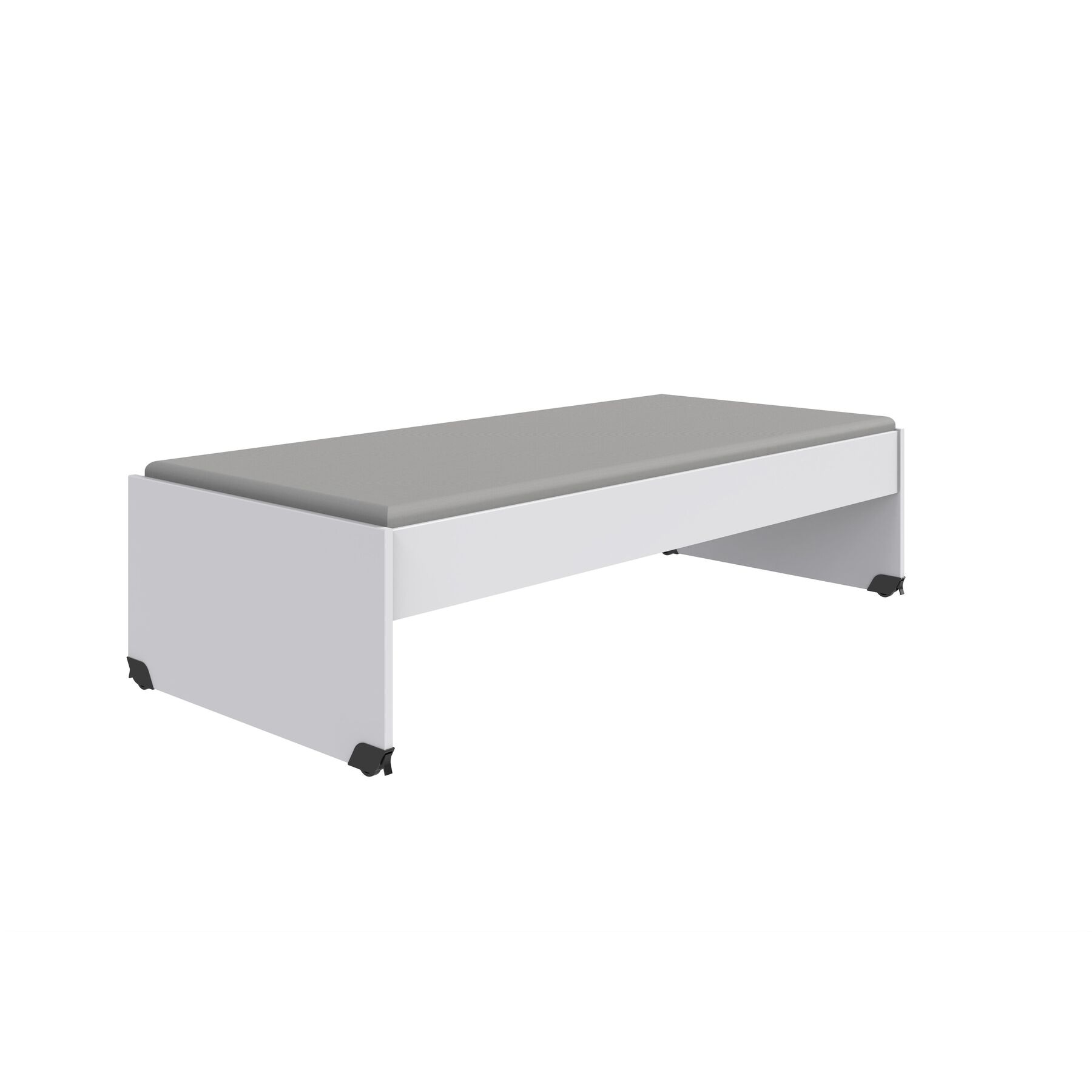 Bett Nordy weiss Holz 120 x 200 cm - Material: Holzwerkstoff - Bett