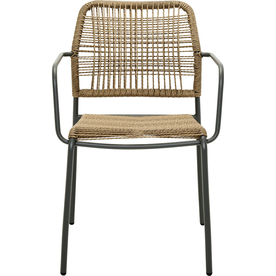 Gartenstuhl Coralie Braun/Schwarz Stahl 54 cm