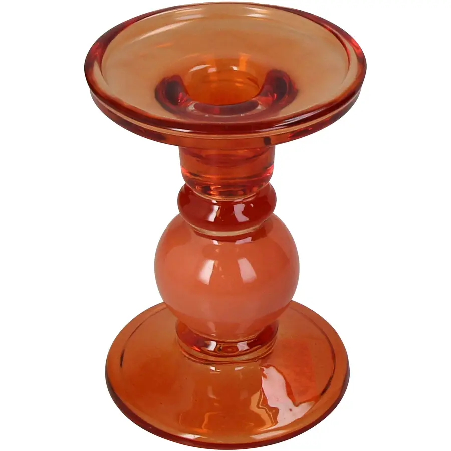 Kerzenständer Urban orange Glas H 13 cm