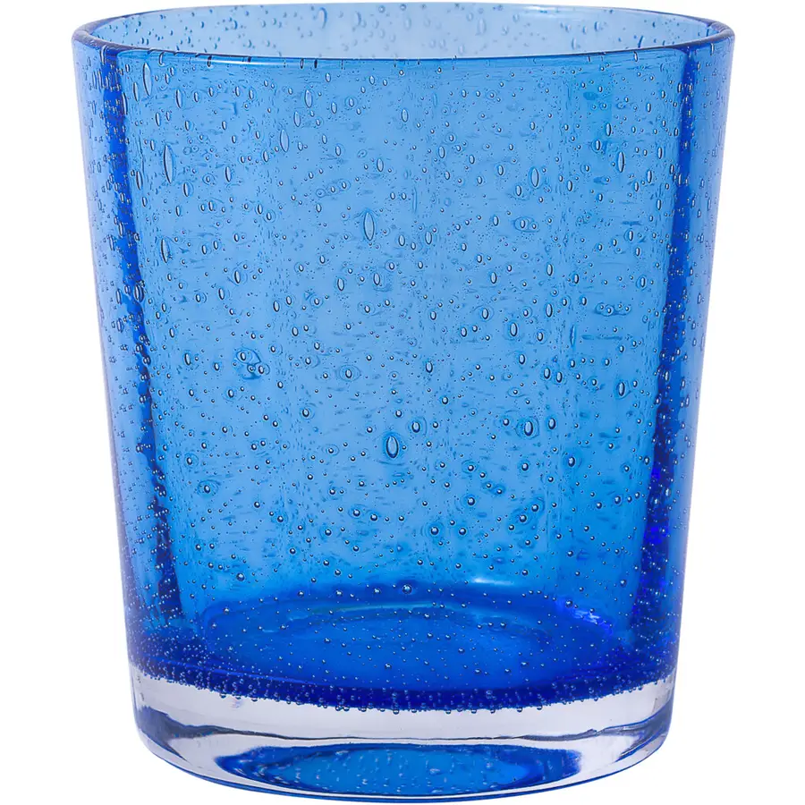 Trinkglas Bubble blau Glas H 8.3 cm 0.3 l