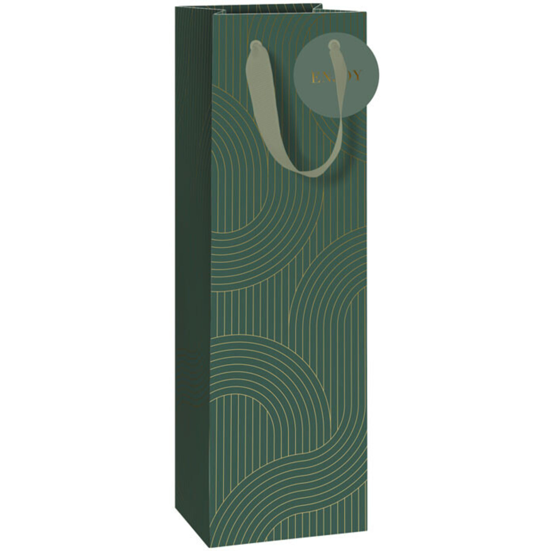 Stewo Flaschentasche Office grün T 10.5 H 36 cm - Material: Papier - Flaschentasche