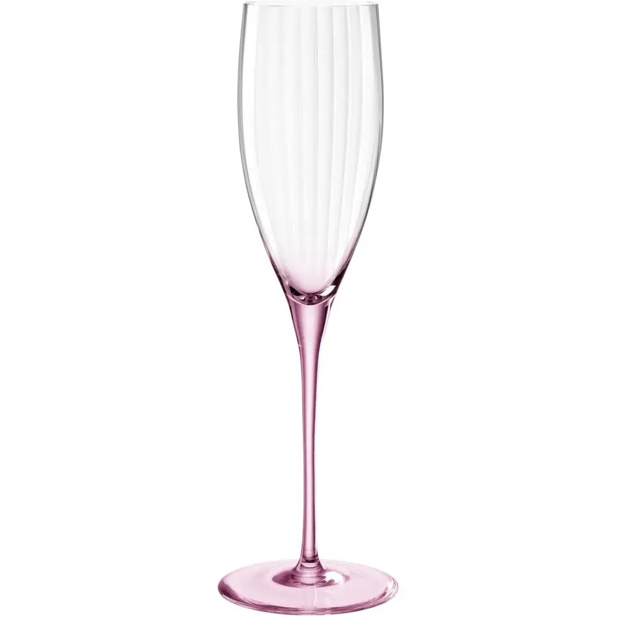 Sektgläser-Set Leonardo rosa Kristallglas H 25 cm 0.25 l 6 Stk