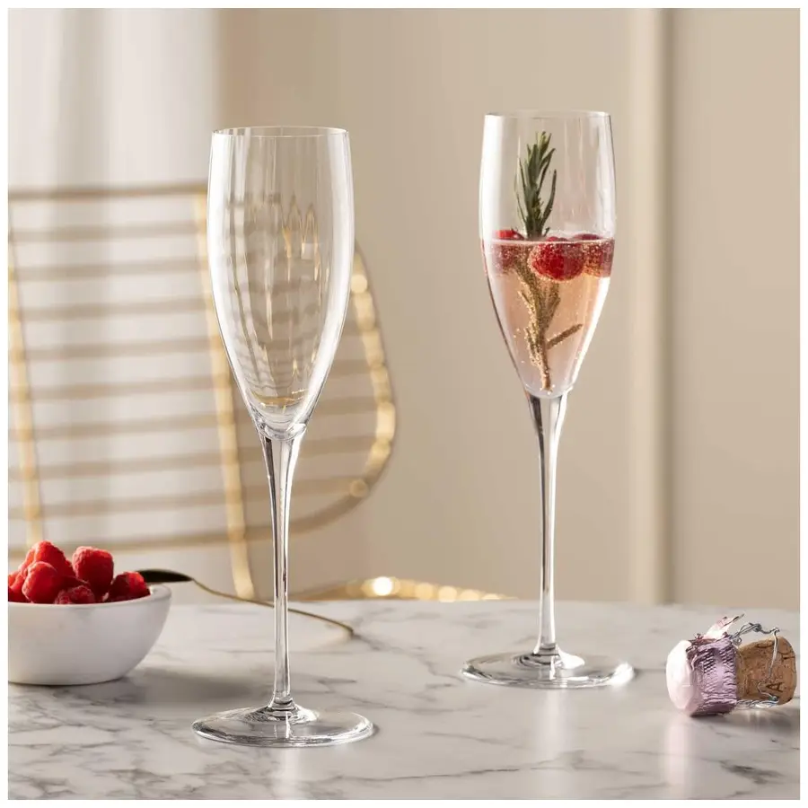 Sektgläser-Set Leonardo transparent Kristallglas H 25 cm 0.25 l 6 Stk
