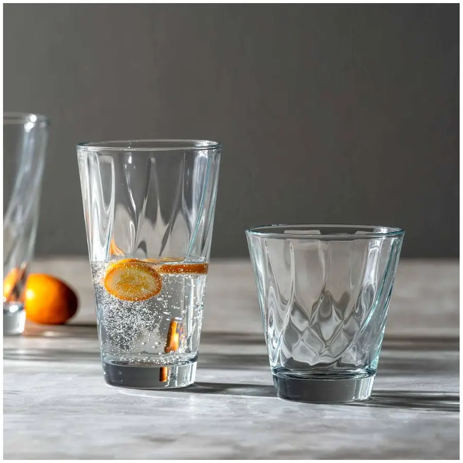 Trinkgläser-Set Leonardo transparent Glas H 16.5 cm 0.3 l 12 Stk