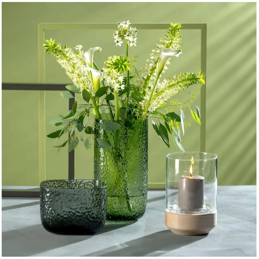 Vase Leonardo Grün Glas H 29 cm