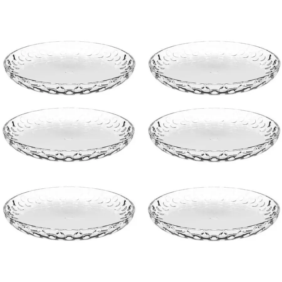 Dessertteller-Set Leonardo transparent Glas D 18 cm 6 Stk
