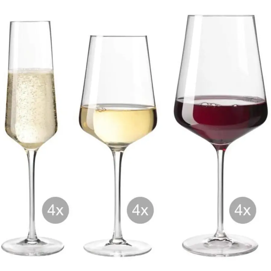 Weingläser-Set Leonardo transparent Kristallglas H 26 cm 750 l 12 Stk
