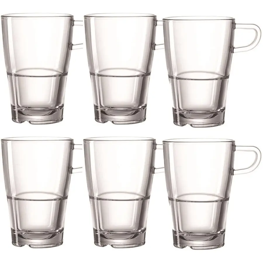 Latte-Macchiato-Tassen-Set Leonardo Transparent Glas H 12 cm 0.35 l