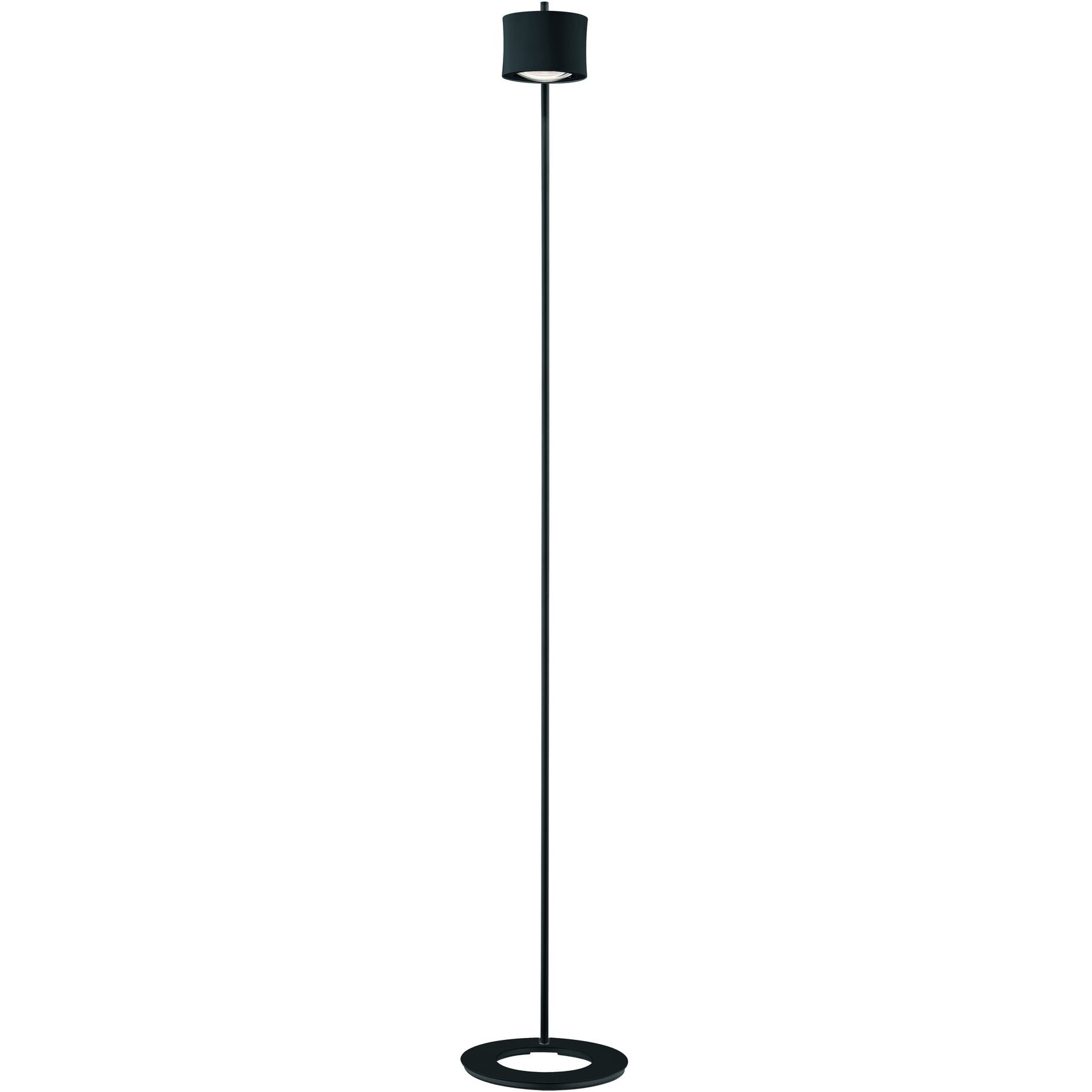 Bankamp Designer-Stehlampe Impulse schwarz Aluminium/Eisen/Glas 700 lm Dimmbar H 155 cm - LED - Lichtfarbe: Extra warmweiss - LED Energiesparlampen