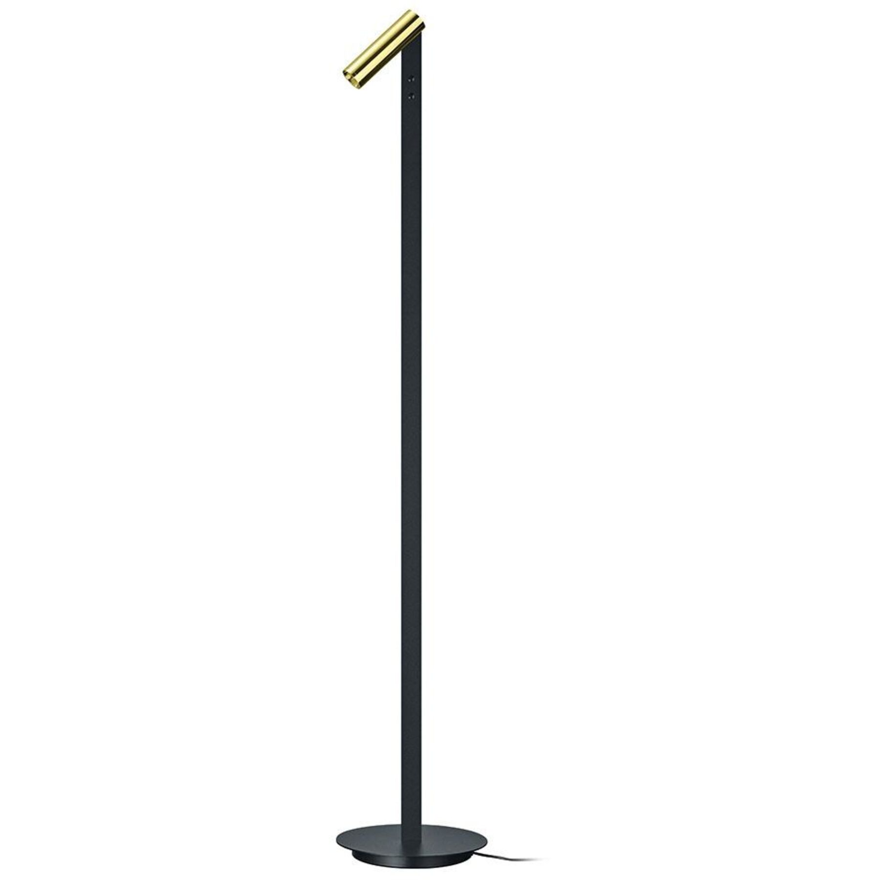 Bankamp Designer-Stehlampe Spot Messing blank Eisen/Messing/Acryl 3020 lm Dimmbar H 120 cm - LED - Lichtfarbe: Extra warmweiss - LED Energiesparlampen