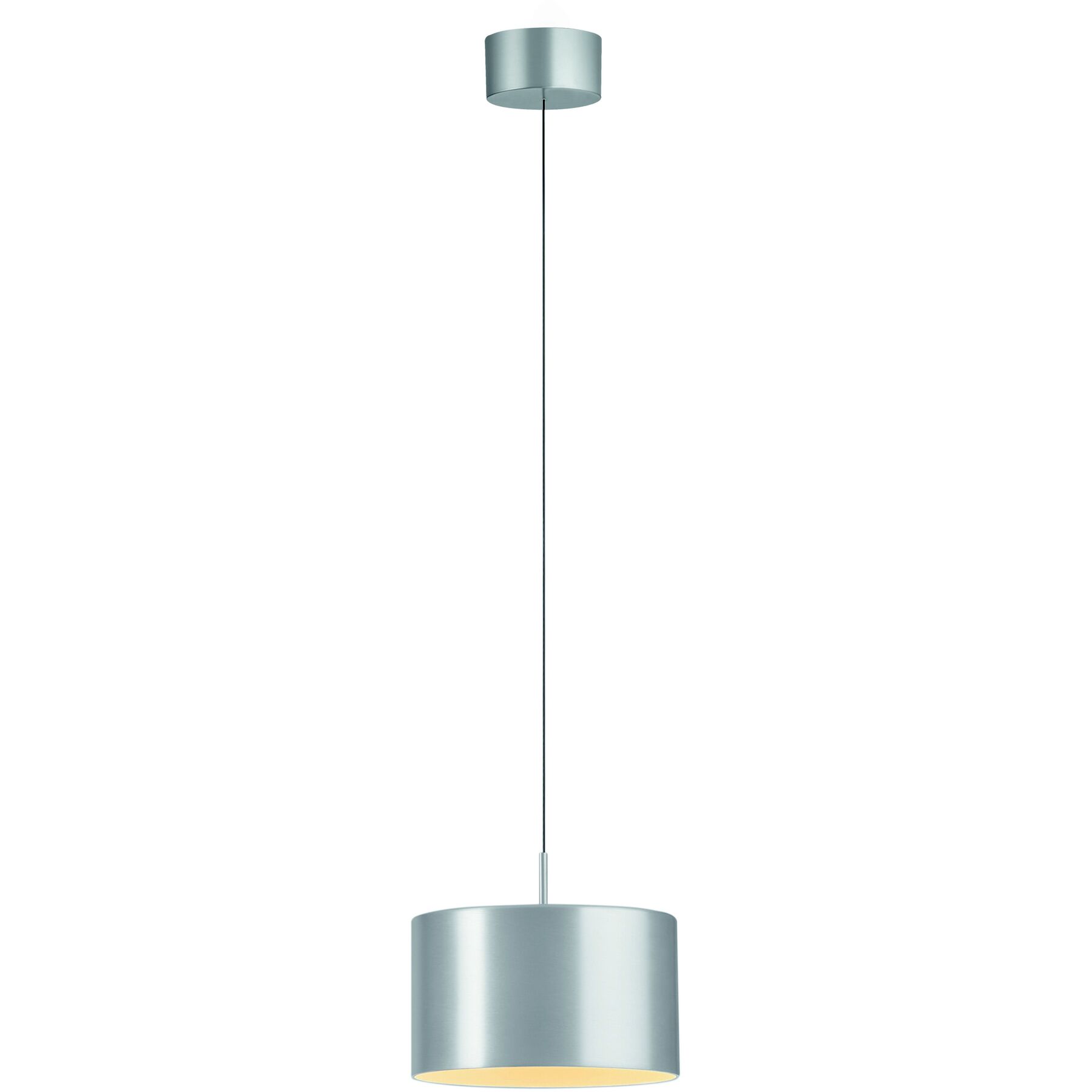 Bankamp Designer-Pendellampe Grand Metal Alu matt Aluminium/Eisen/Acryl 1700 lm Dimmbar - LED - Lichtfarbe: Extra warmweiss - LED Energiesparlampen