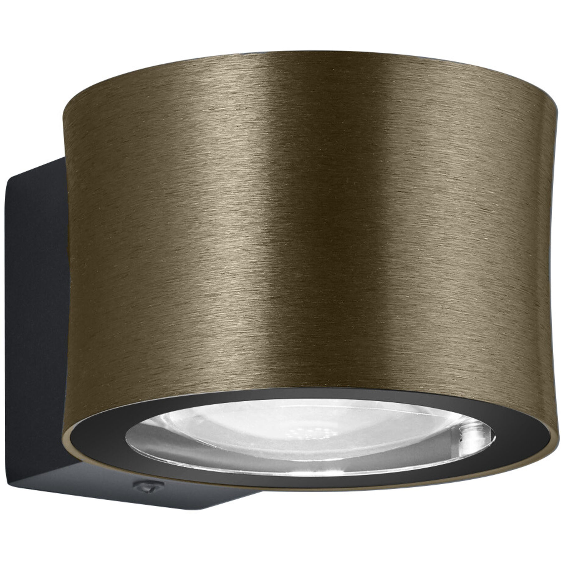 Bankamp Designer-Wandlampe Impulse bronze Aluminium/Eisen/Glas 600 lm Dimmbar B 12 cm - LED - Lichtfarbe: Extra warmweiss - LED Energiesparlampen
