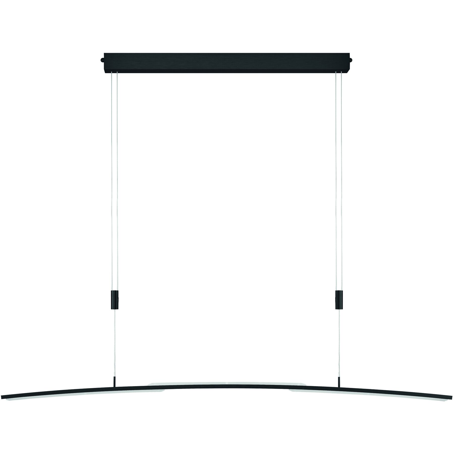 Bankamp Designer-Pendellampe Plain anthrazit matt eloxiert Aluminium/Eisen 4200 lm Dimmbar B 120 cm - LED - Lichtfarbe: Extra warmweiss - Helles Neutralweiss - LED Energiesparlampen