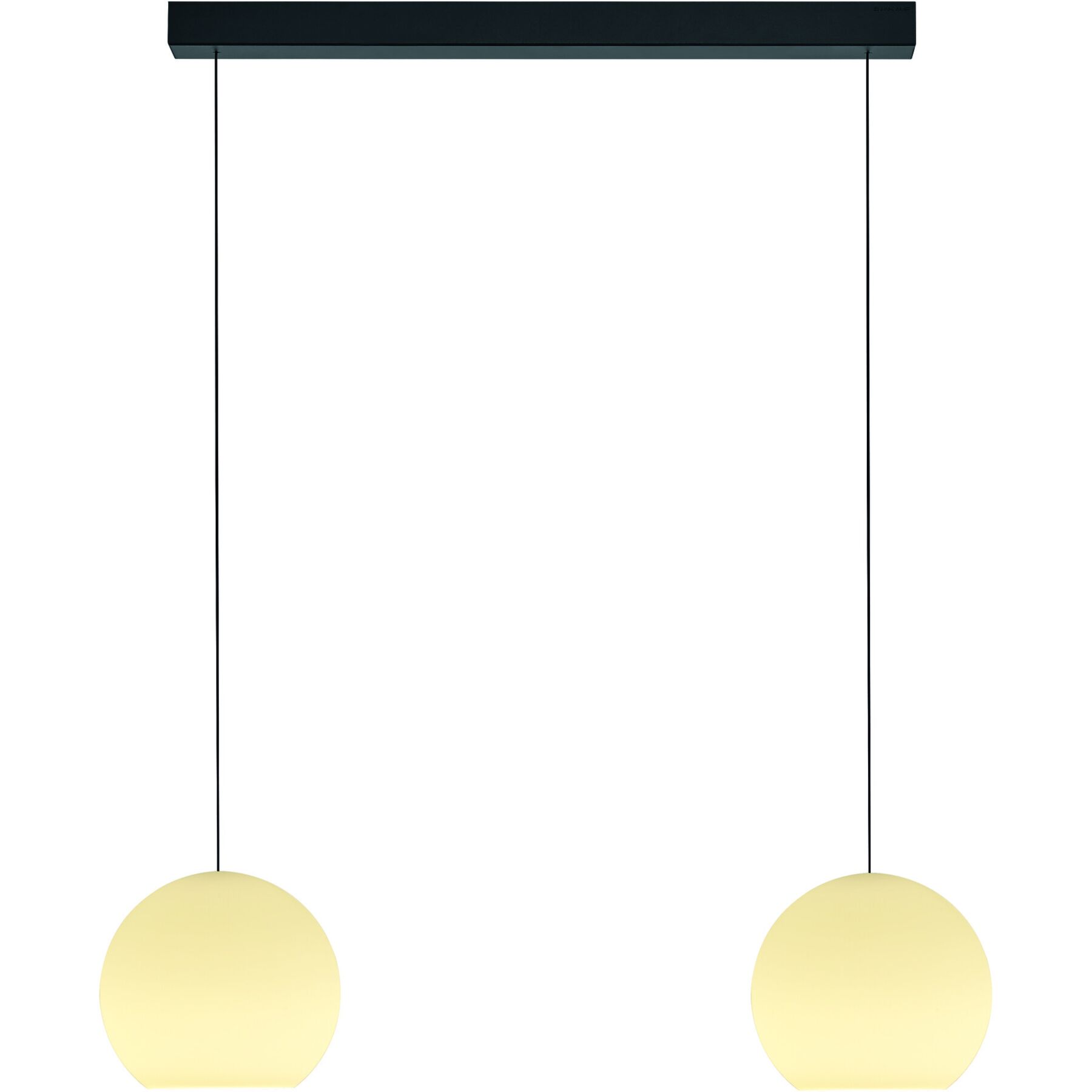 Bankamp Designer-Pendellampe Globe schwarz Silikon/Eisen 3400 lm Dimmbar B 80 cm - LED - Lichtfarbe: Extra warmweiss - LED Energiesparlampen
