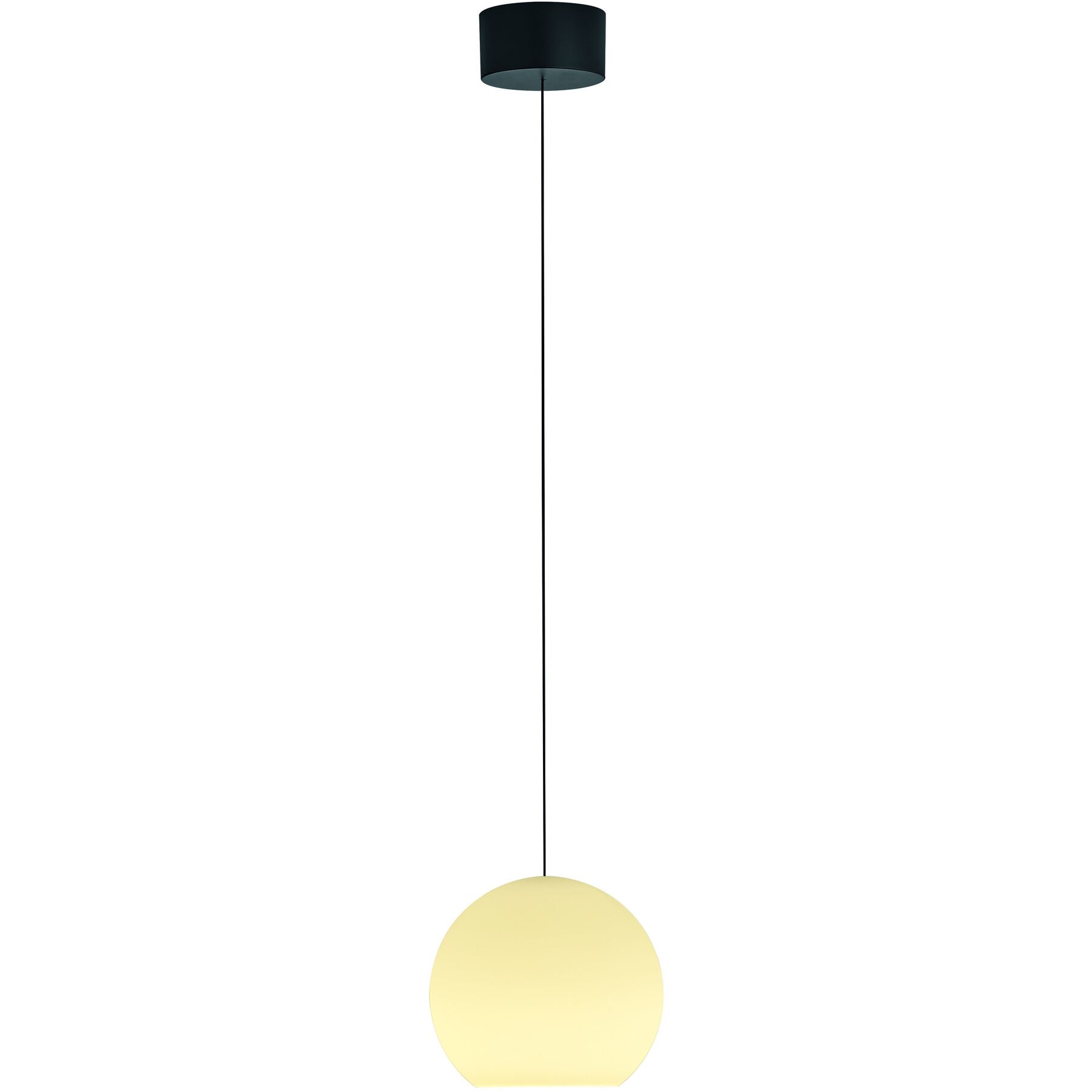 Bankamp Designer-Pendellampe Globe schwarz Silikon/Eisen 1700 lm Dimmbar - LED - Lichtfarbe: Extra warmweiss - LED Energiesparlampen