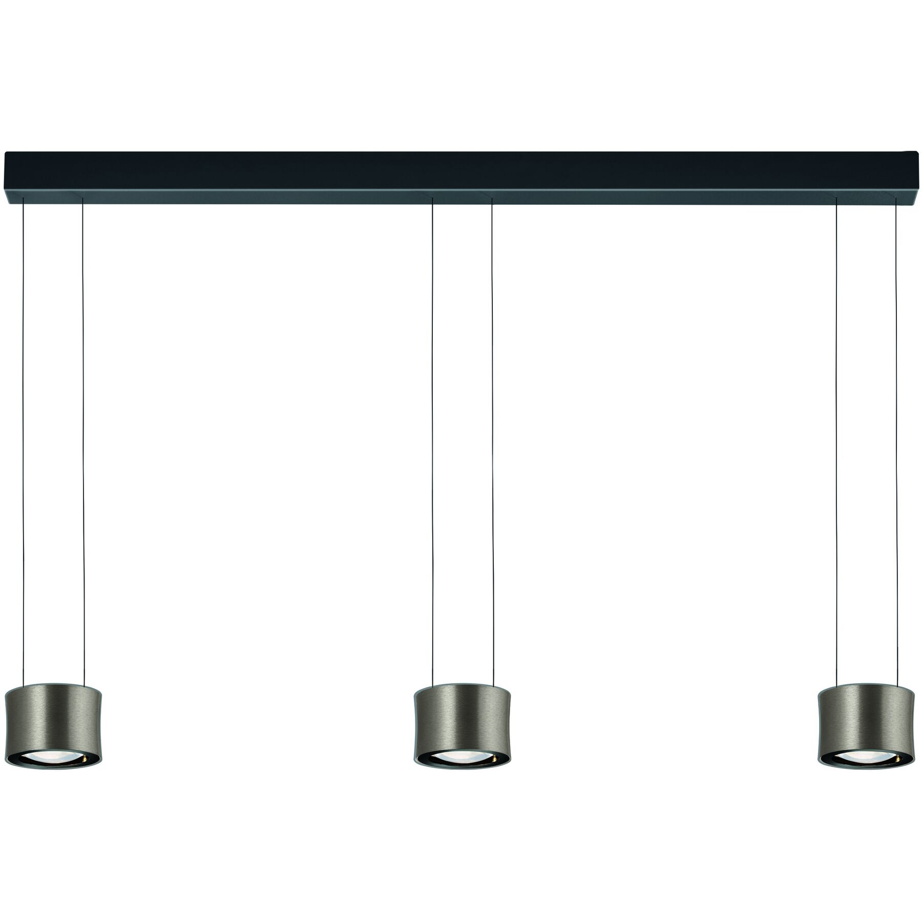 Bankamp Designer-Pendellampe Impulse Bronze Glas/Stahl/Aluminium 3720 lm Dimmbar B 68 cm - LED - Lichtfarbe: Extra warmweiss- LED Energiesparlampe